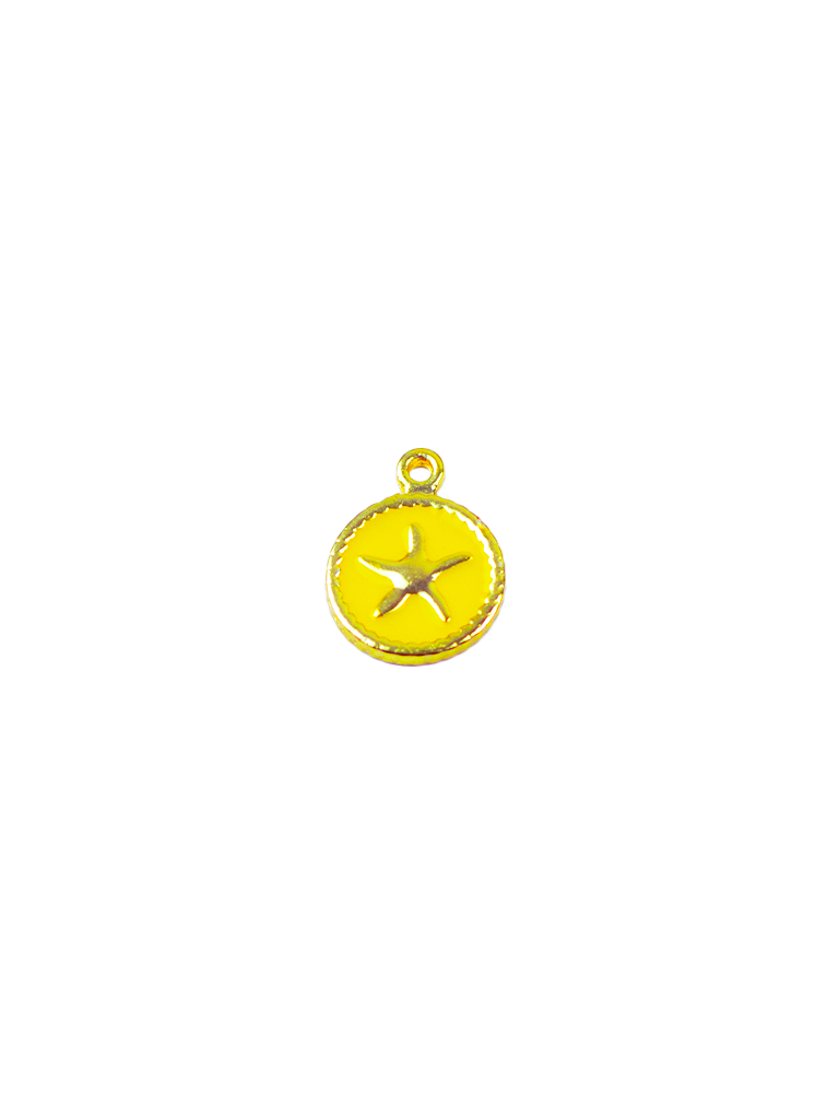 Pingente Dourado Amarelo com Estrela