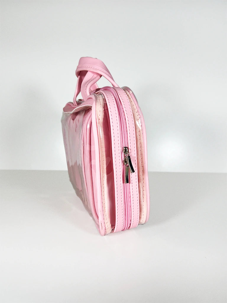 Bolsa Transparenete Grande com 3 Necessaires Dentro
