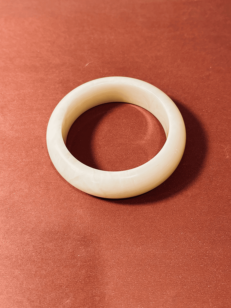 Bracelete Boho de Resina Off White