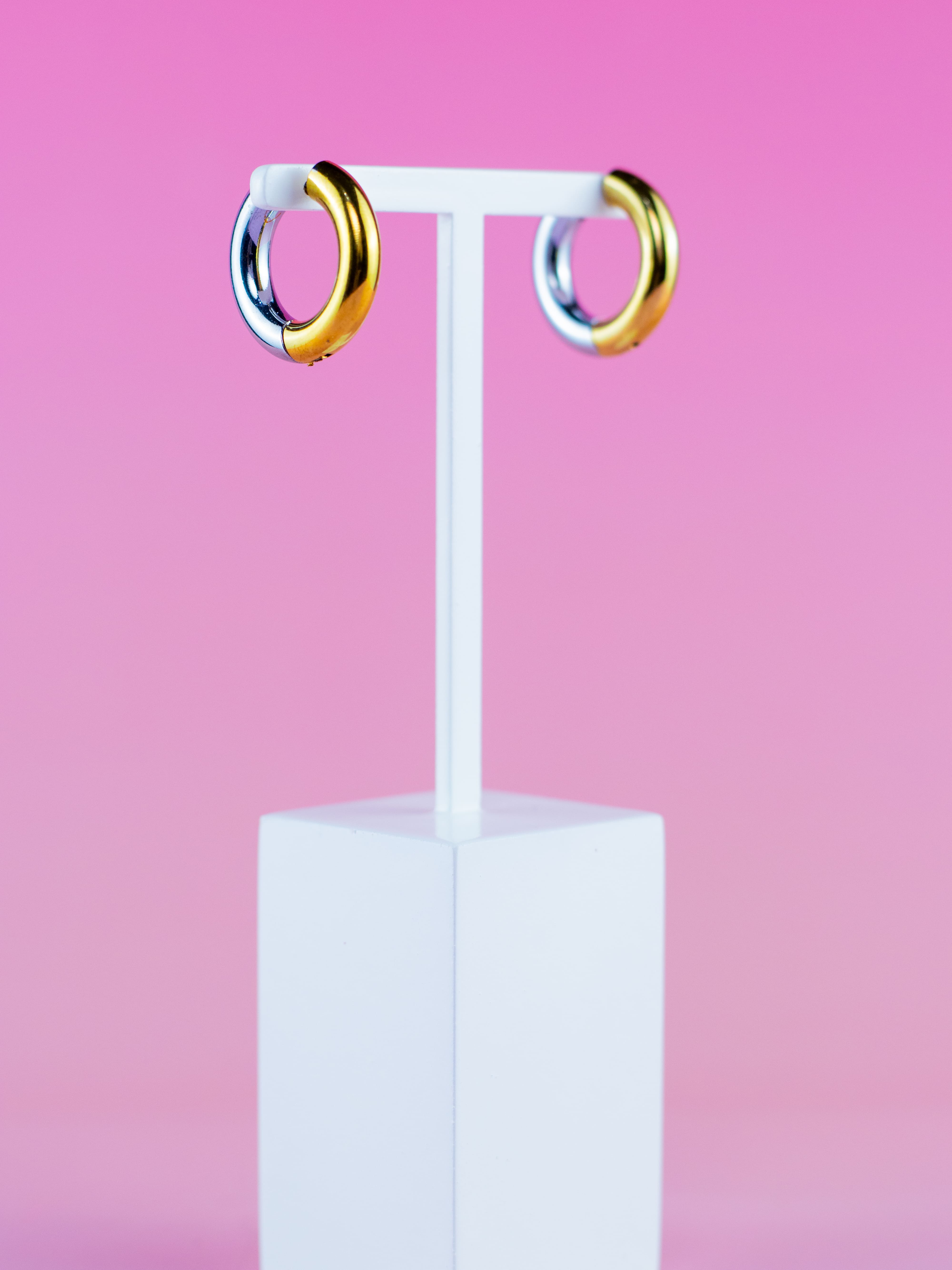 Argola Lisa de Metal Dois Banhos