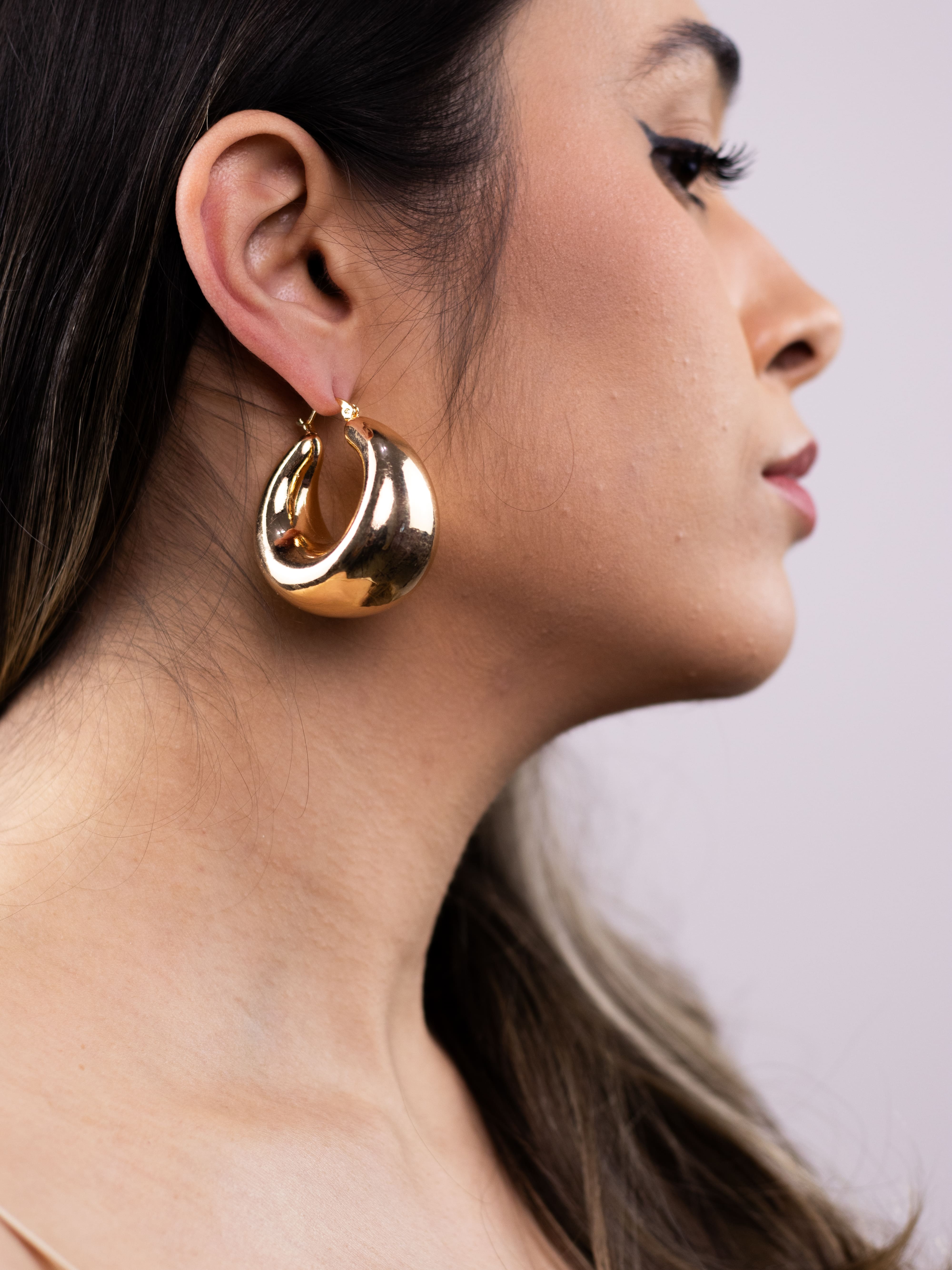 Argola Dourada Lisa de Abs