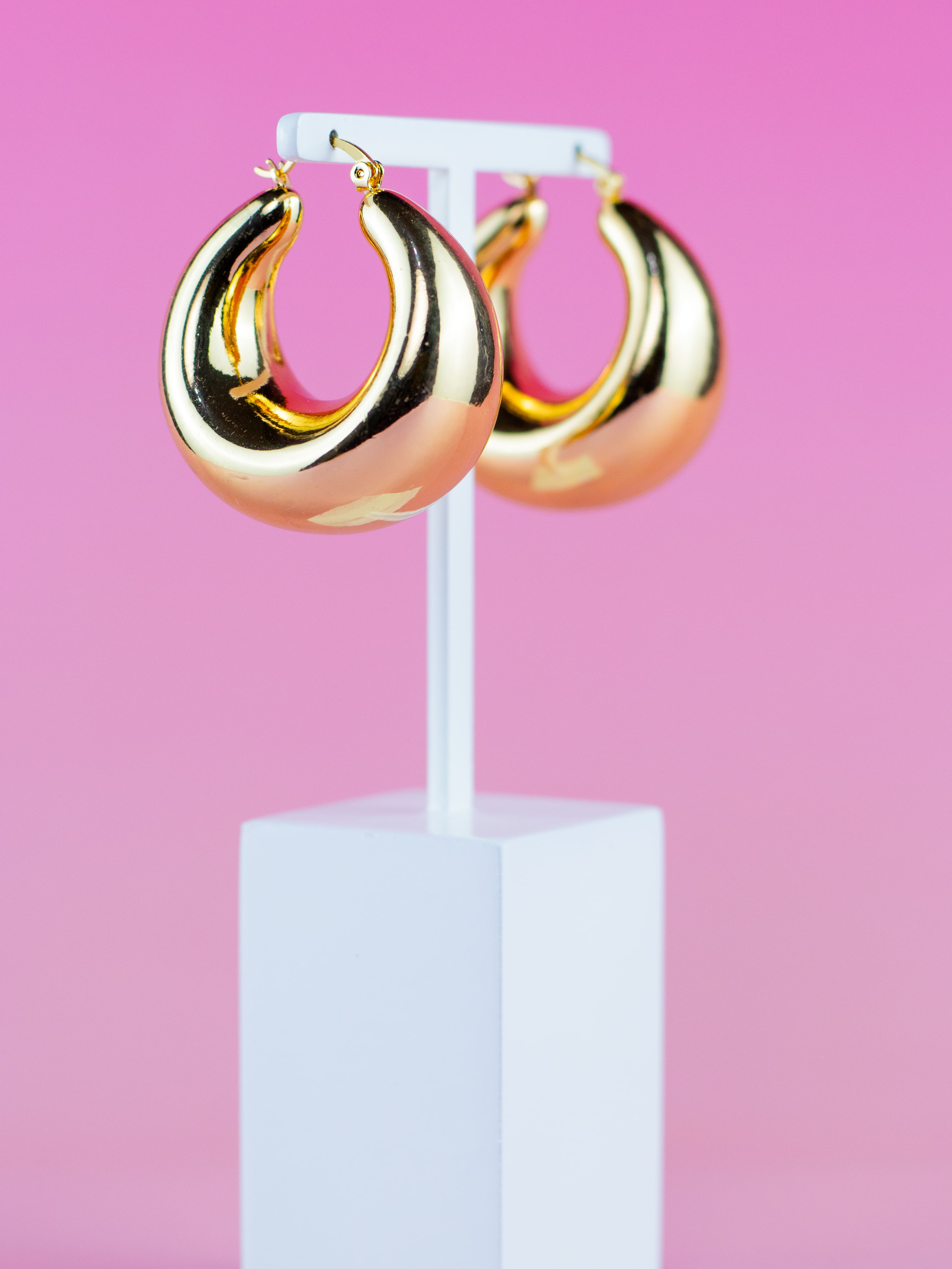 Argola Dourada Lisa de Abs