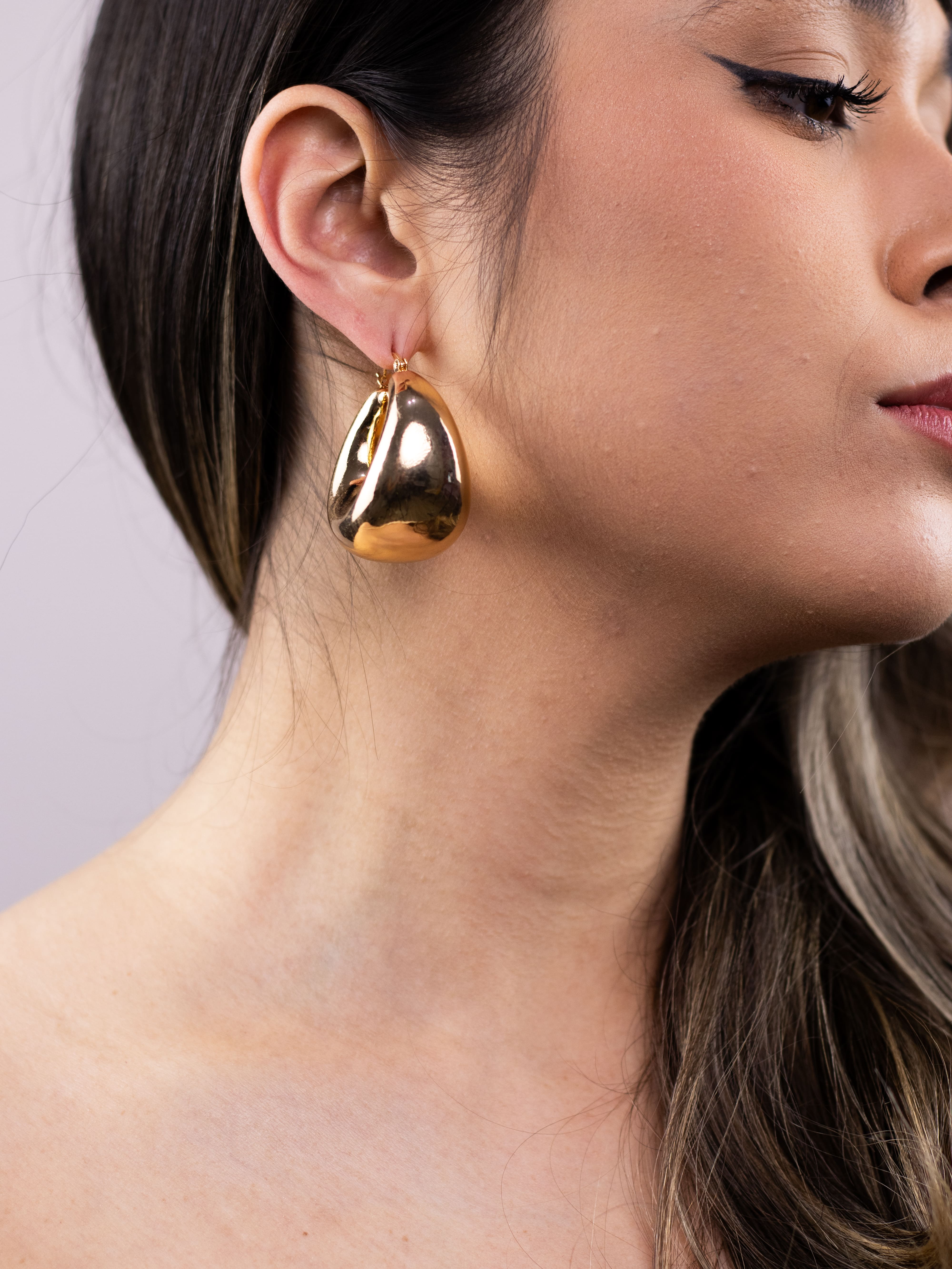 Argola Dourada Lisa de Abs