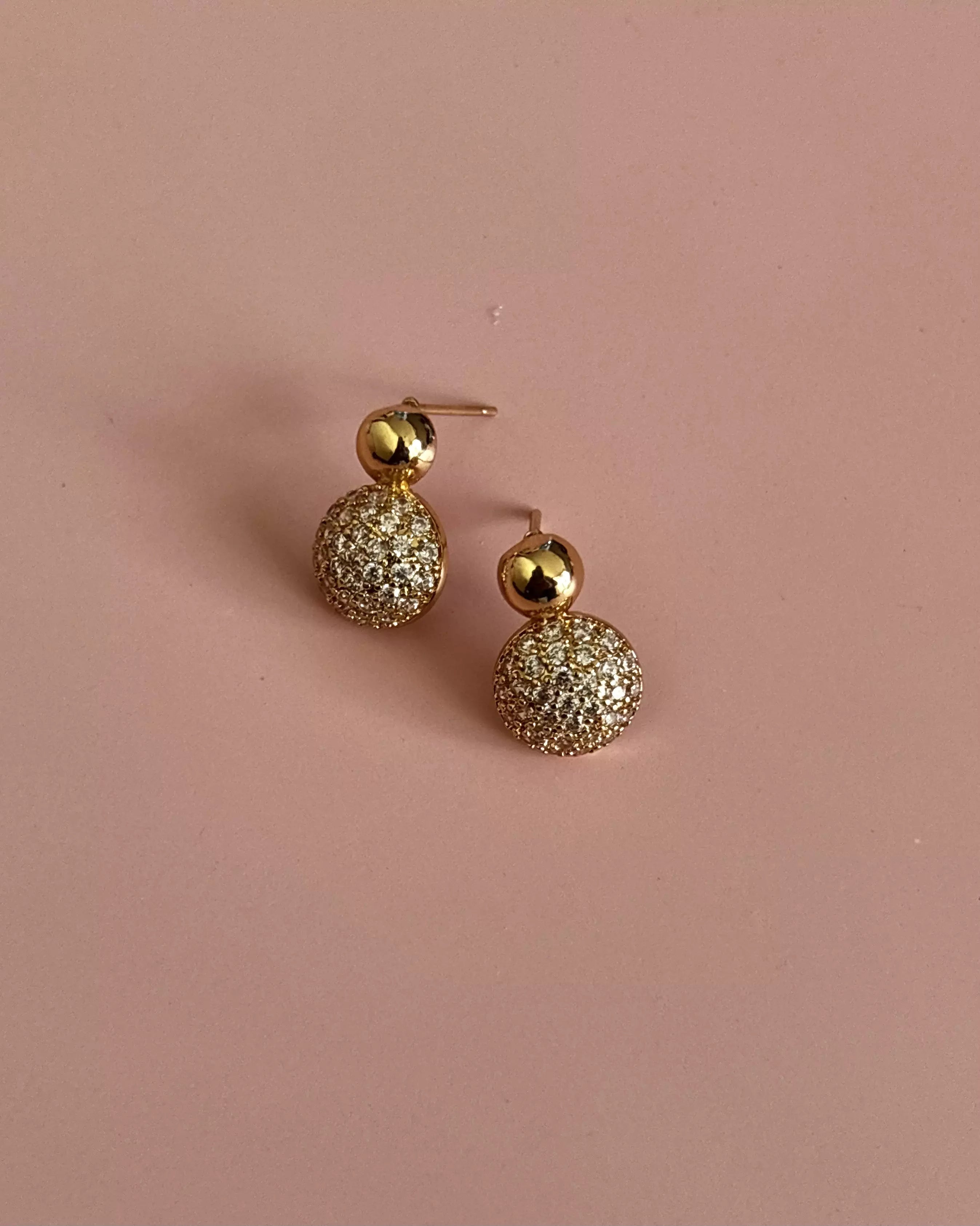 Conjunto Brinco E Colar Bola Cravejada