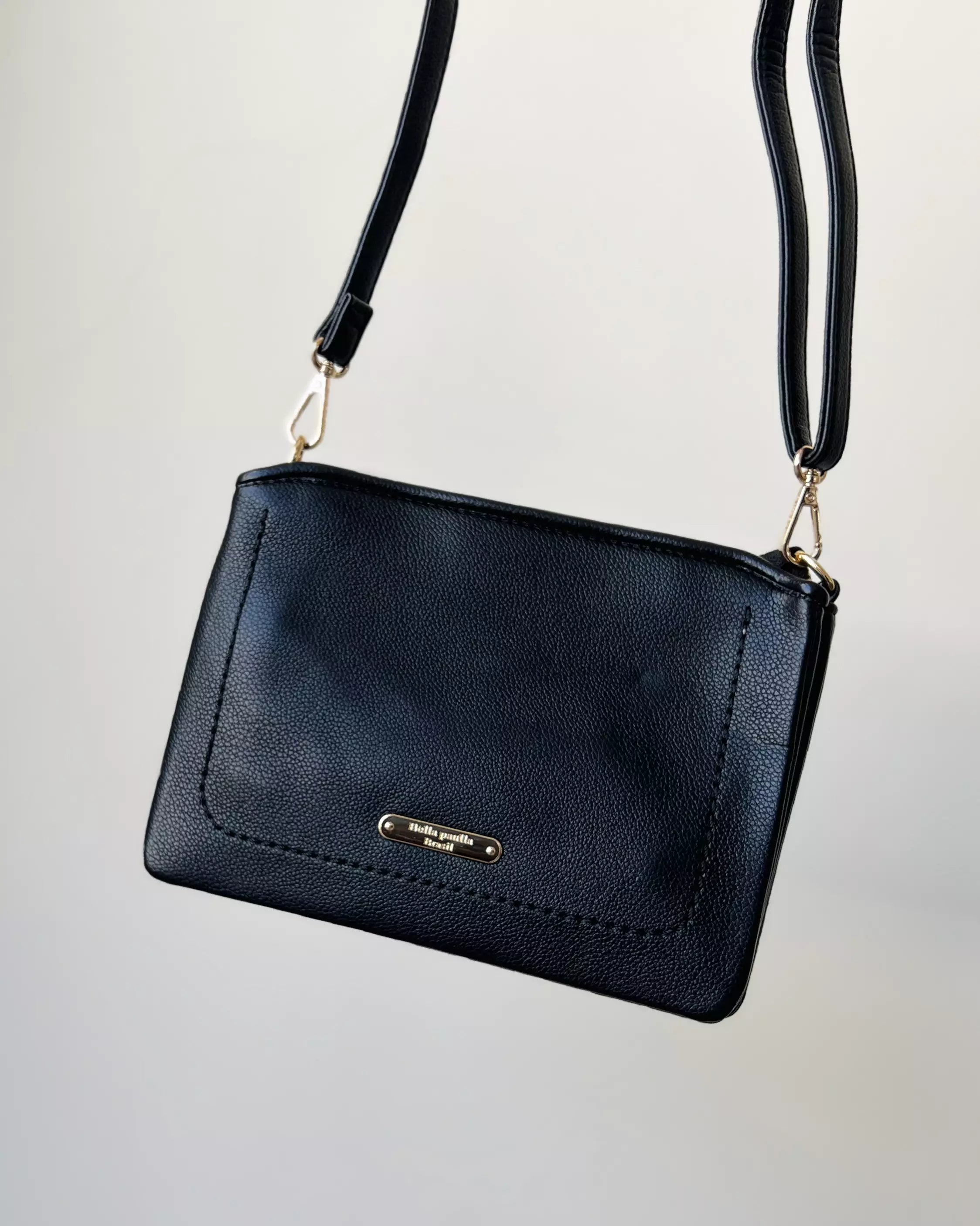 Bolsa Transversal Média com Bolso Frontal