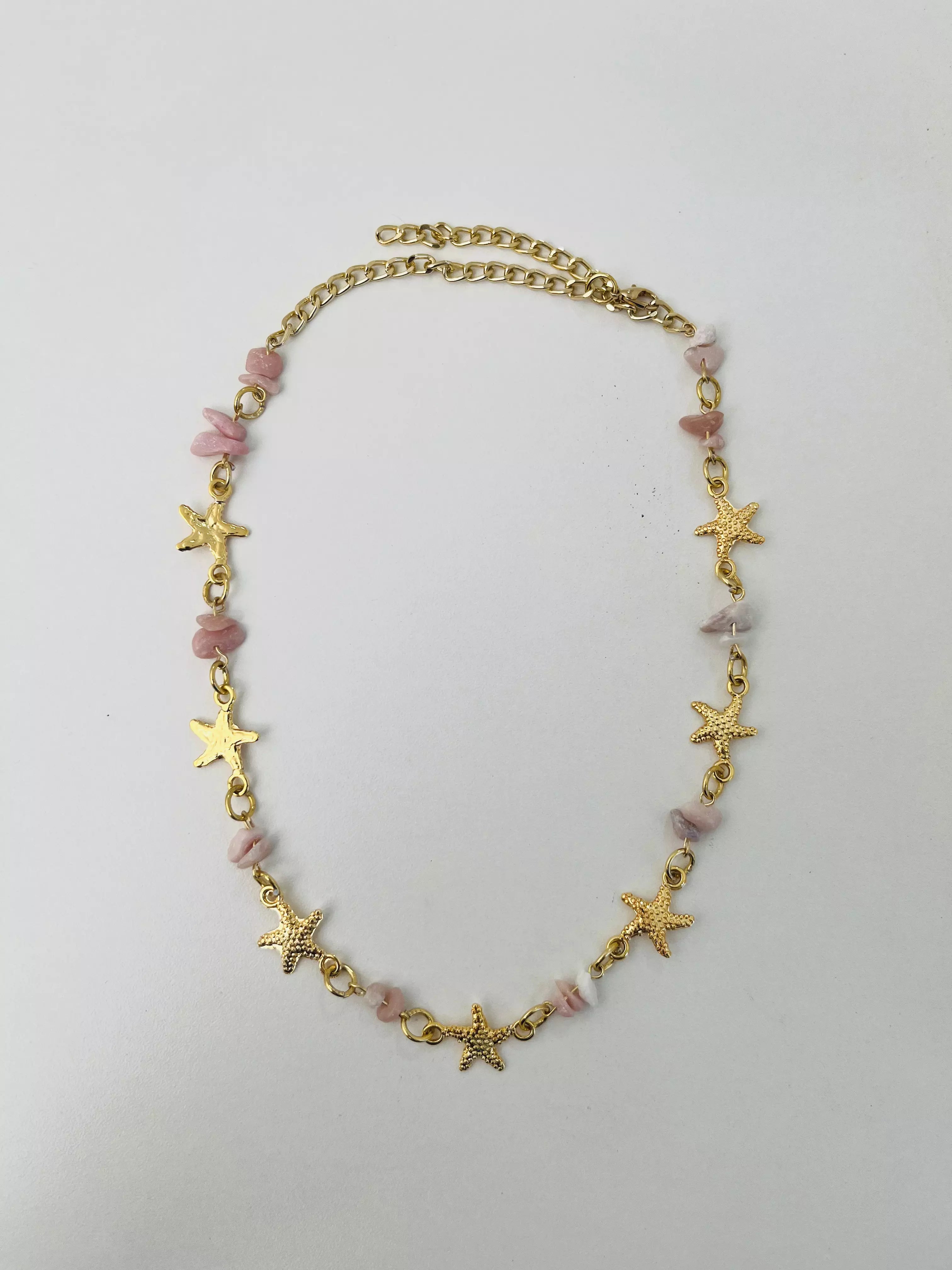 Colar Estrelas do Mar com Pedrinhas