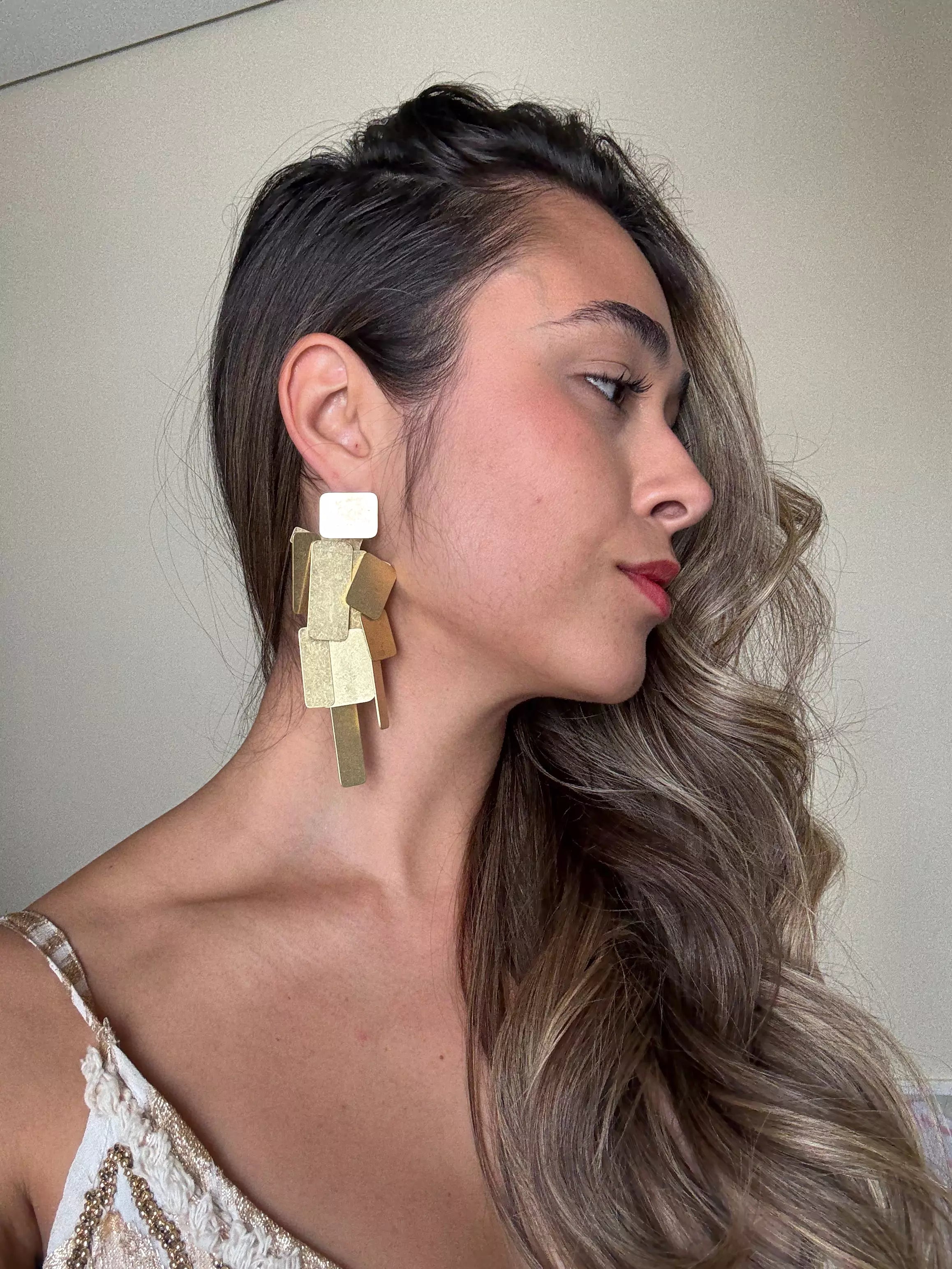 Brinco Geométrico Dourado