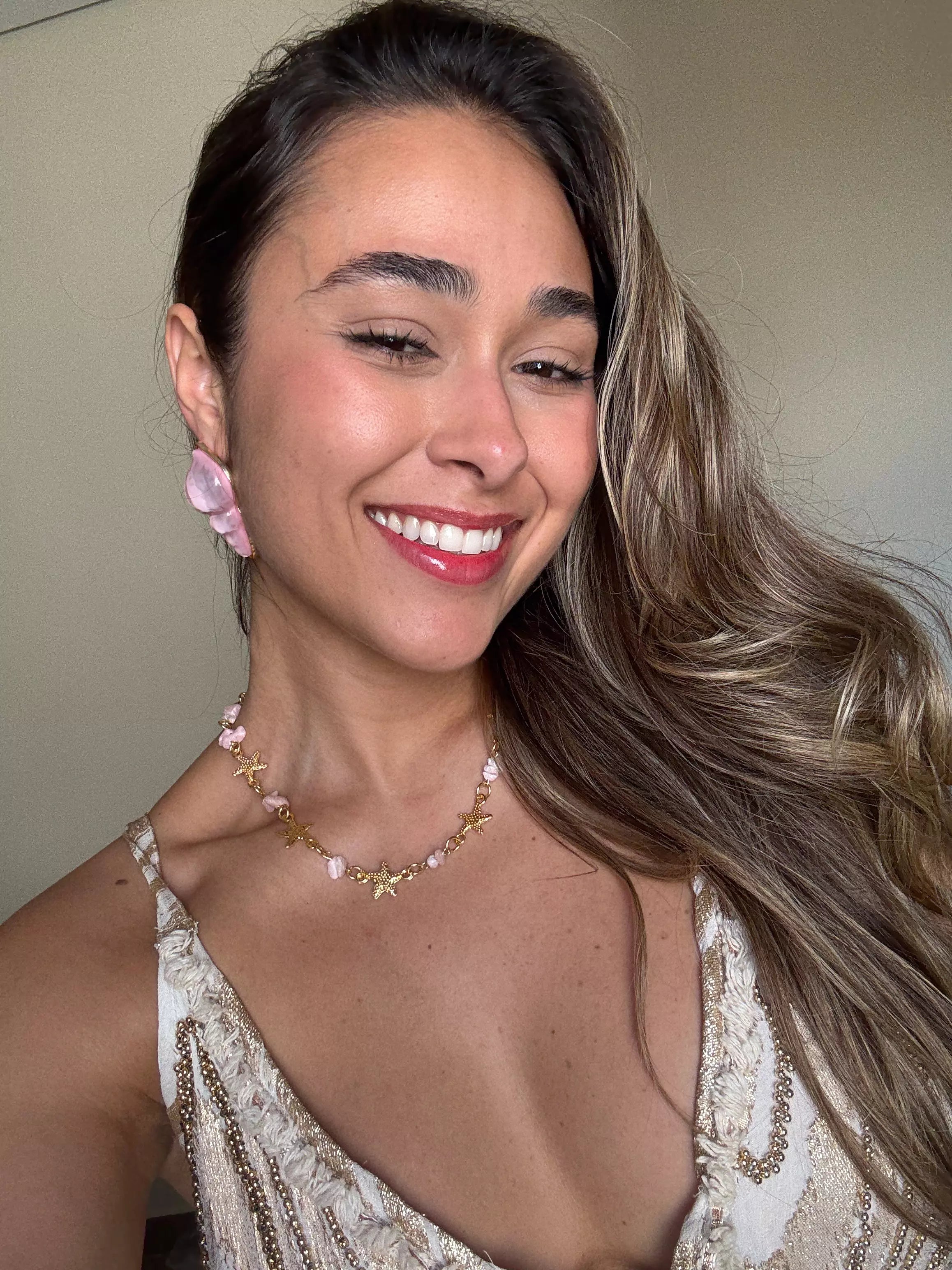 Colar Estrelas do Mar com Pedrinhas