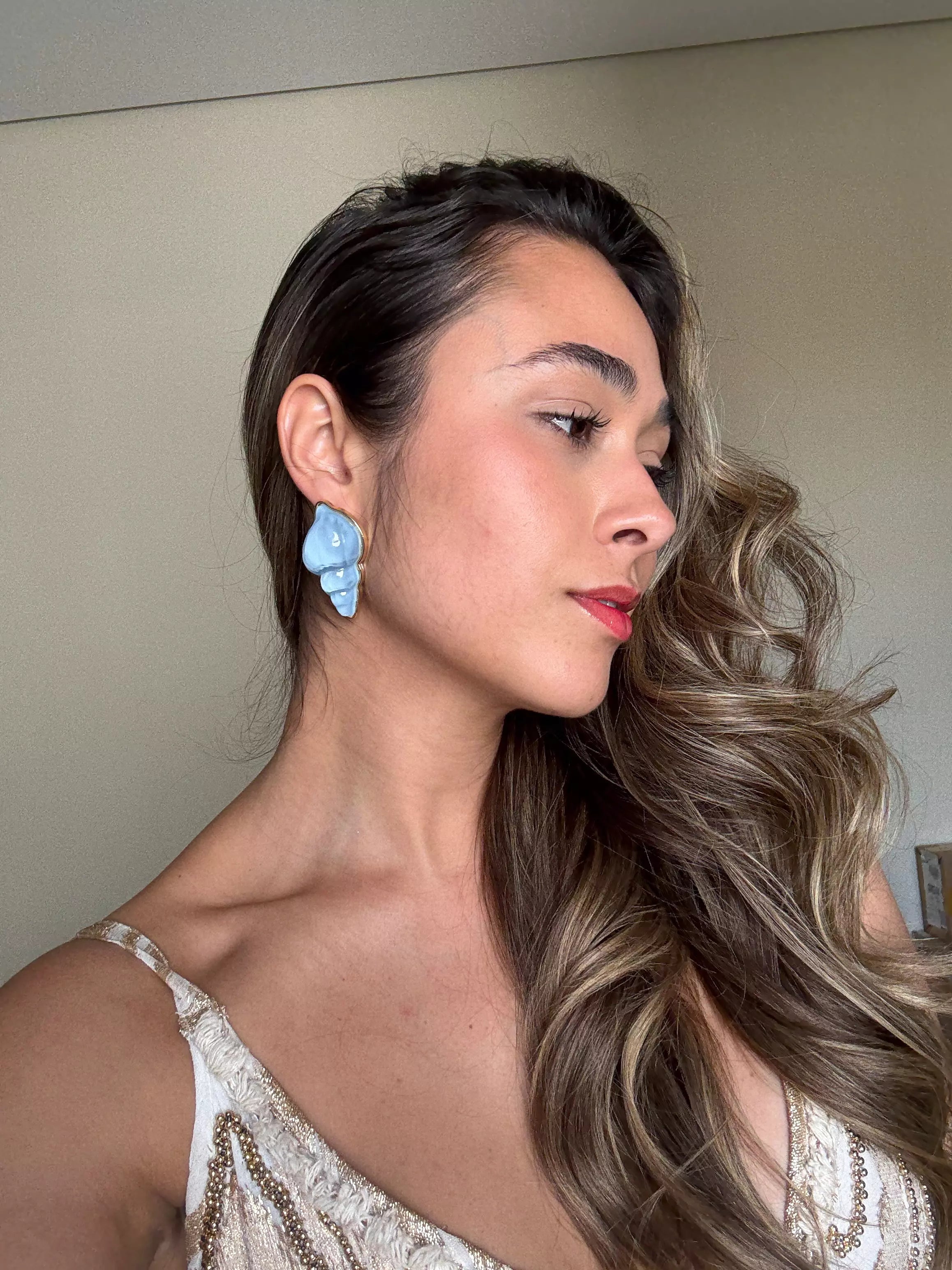 Brinco Concha Colorido