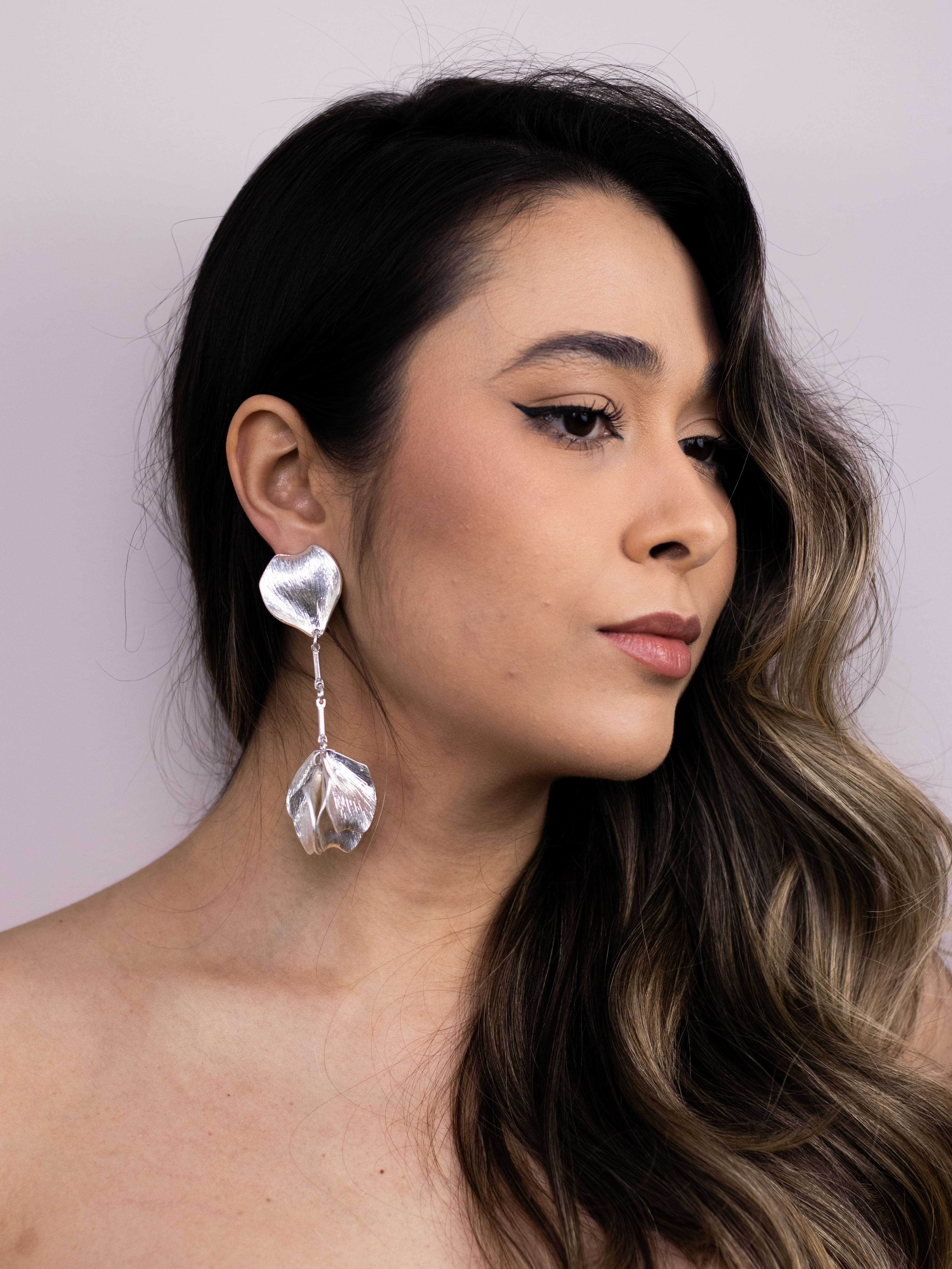 Brinco Medieval de Flor Prata