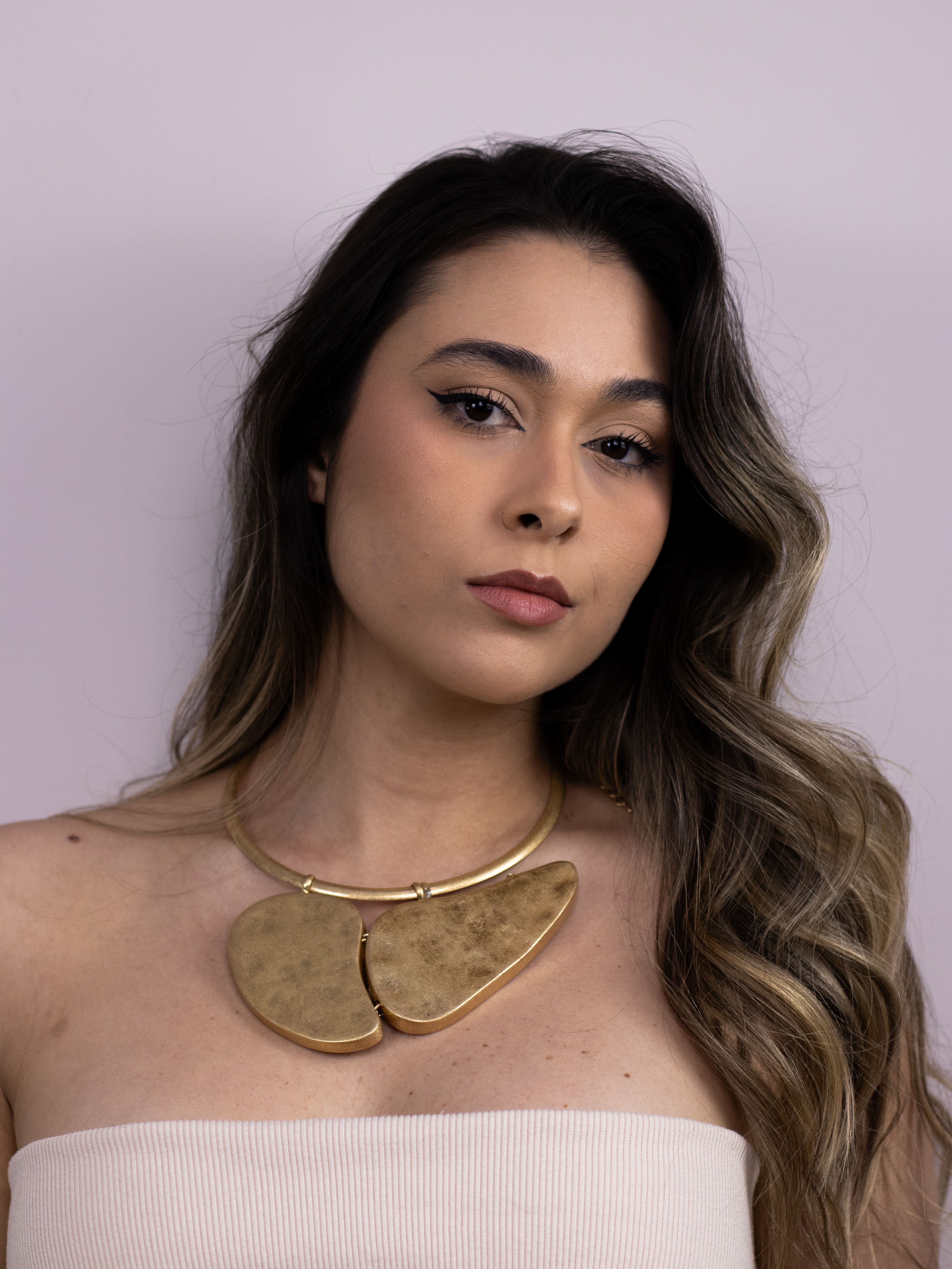 Colar de Aro Orgânico Dourado