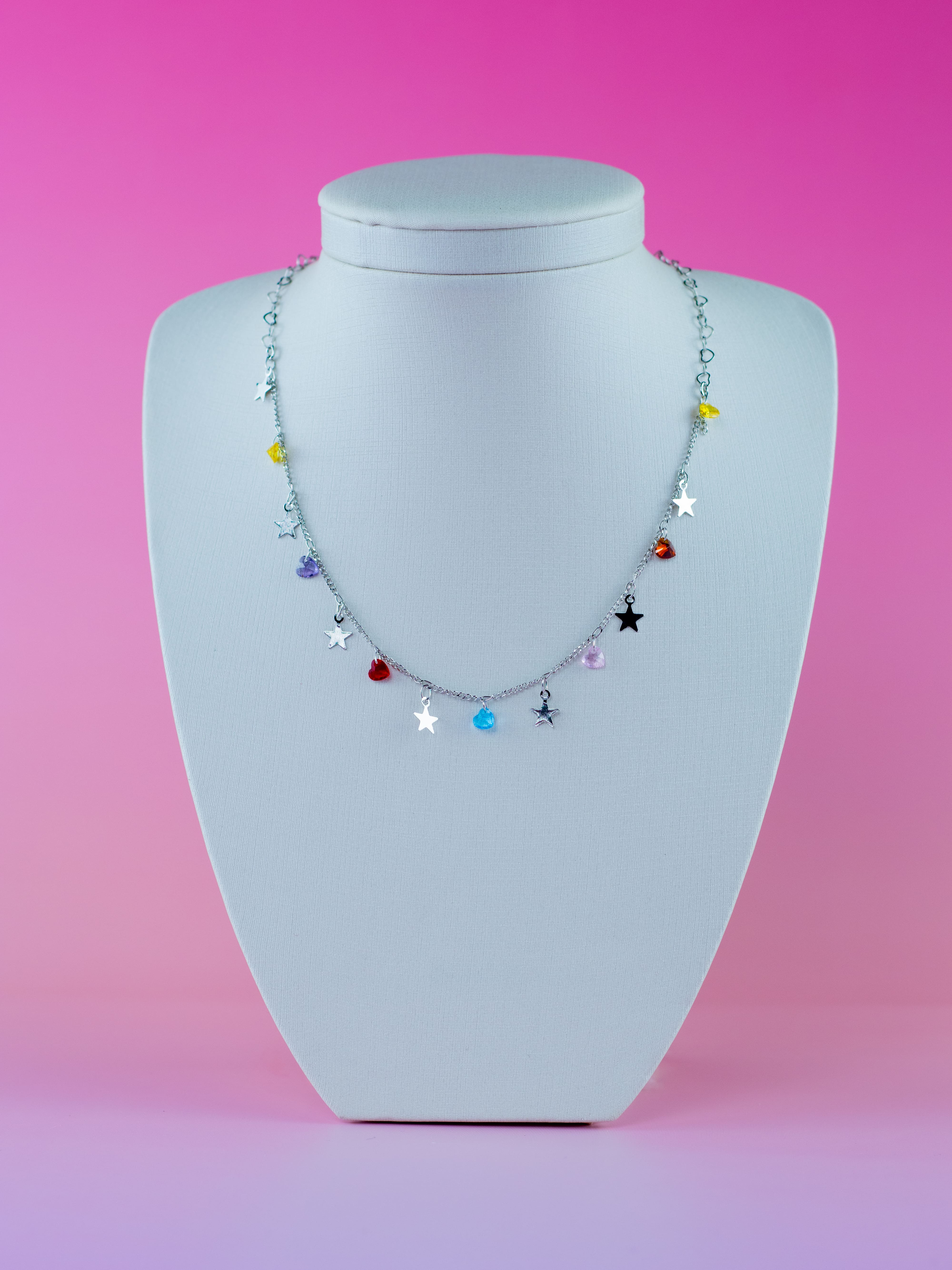 Choker de Estrela com Cristal de Coração