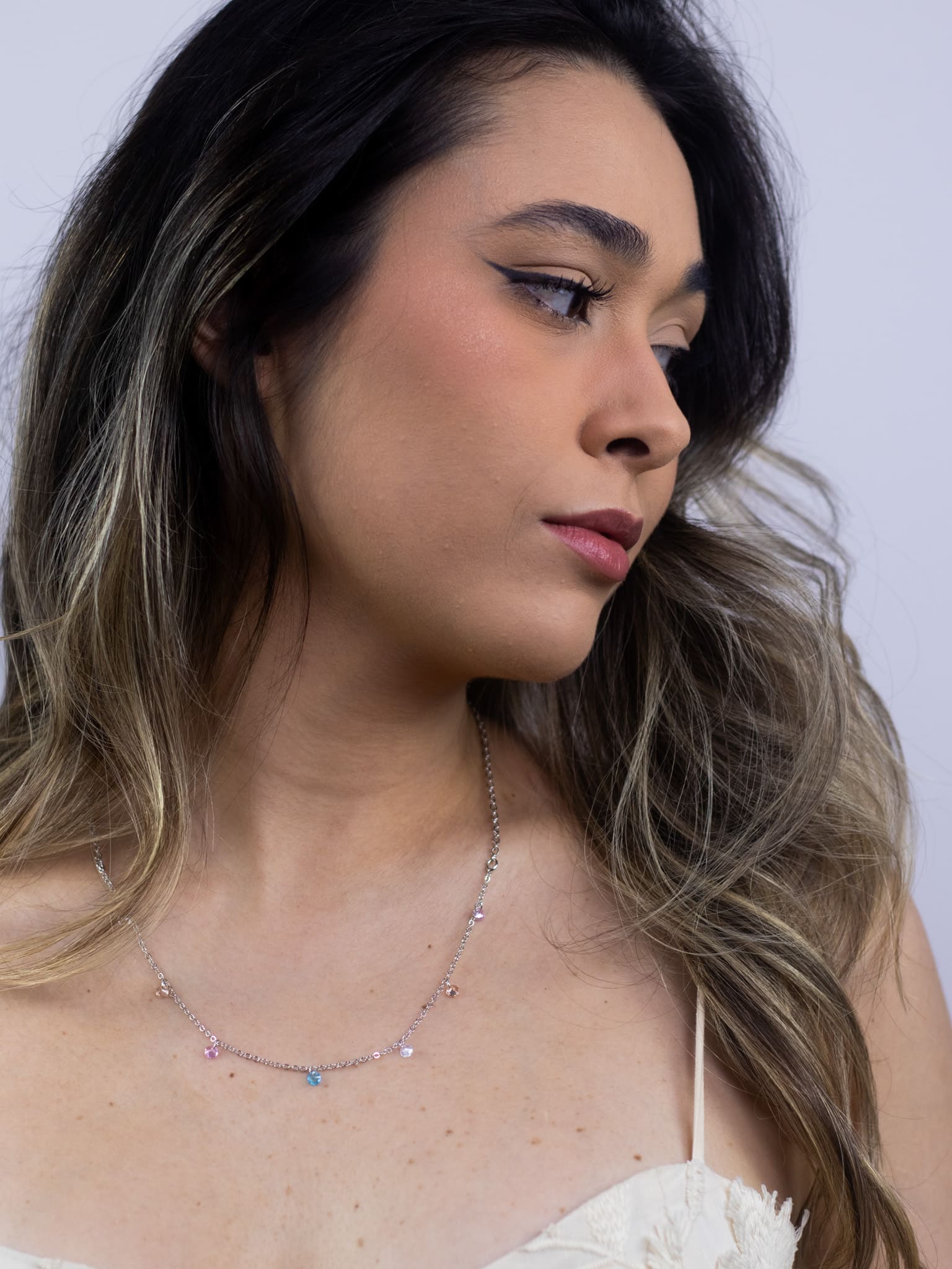 Choker de Cristal Colorido