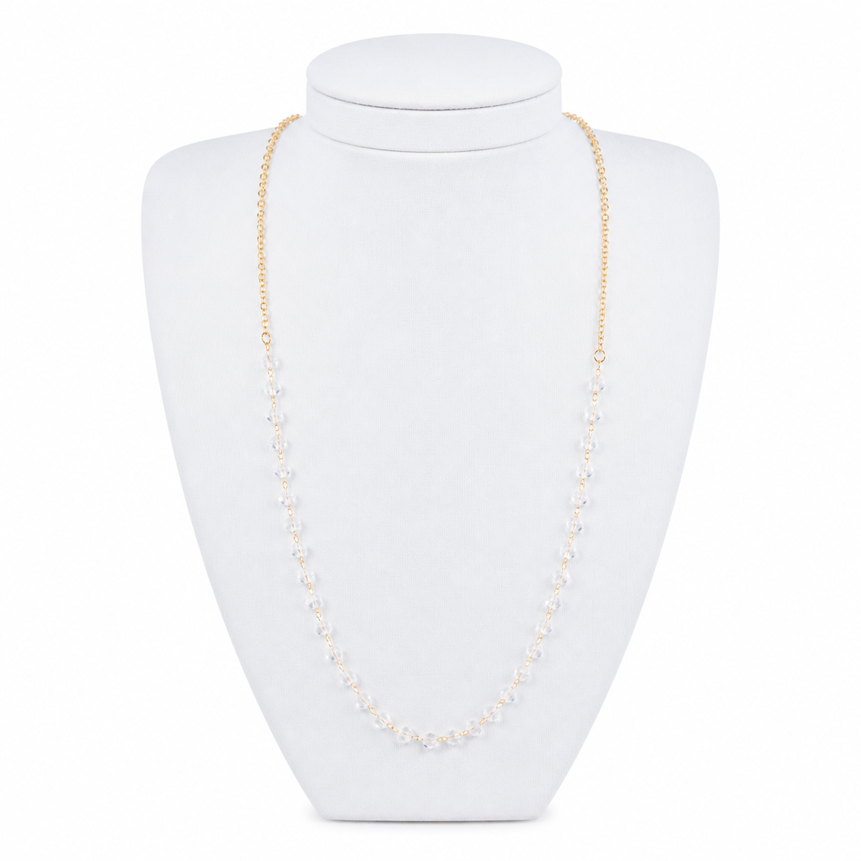 Choker Cristal Transparente Banhada a Ouro 18k
