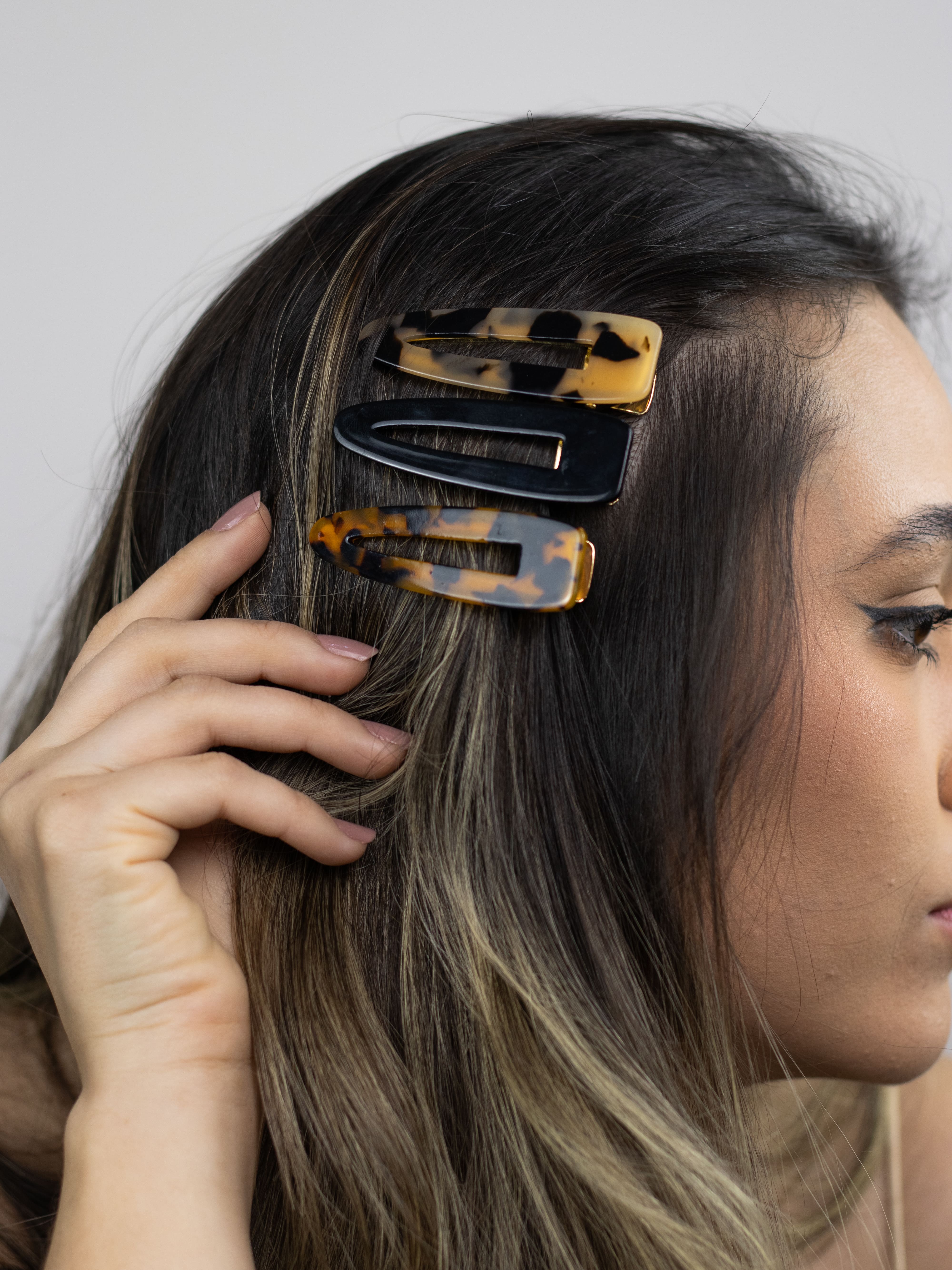 Trio de Presilha Acrílico Variado