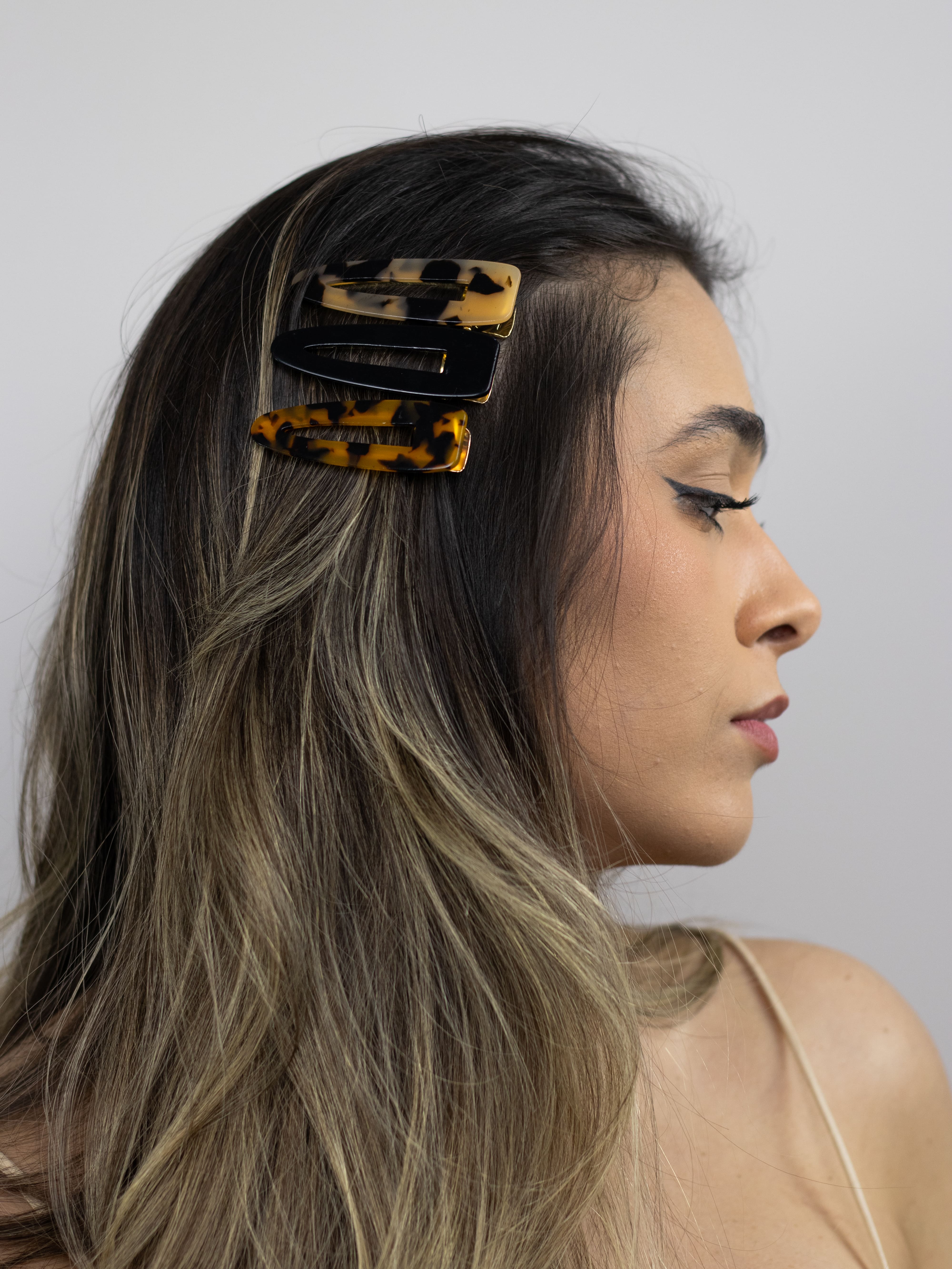 Trio de Presilha Acrílico Variado