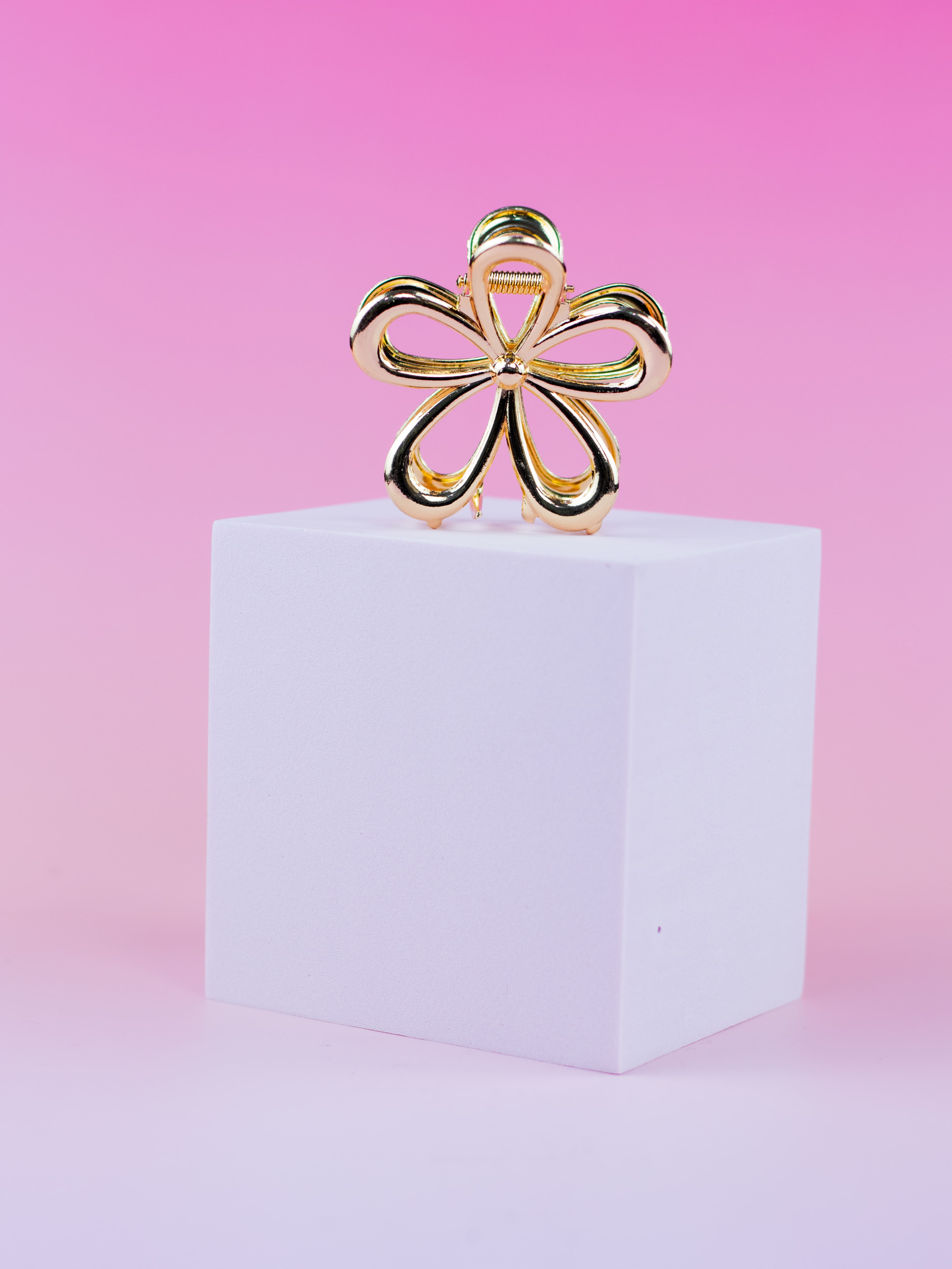 Piranha Flor de Metal Dourada