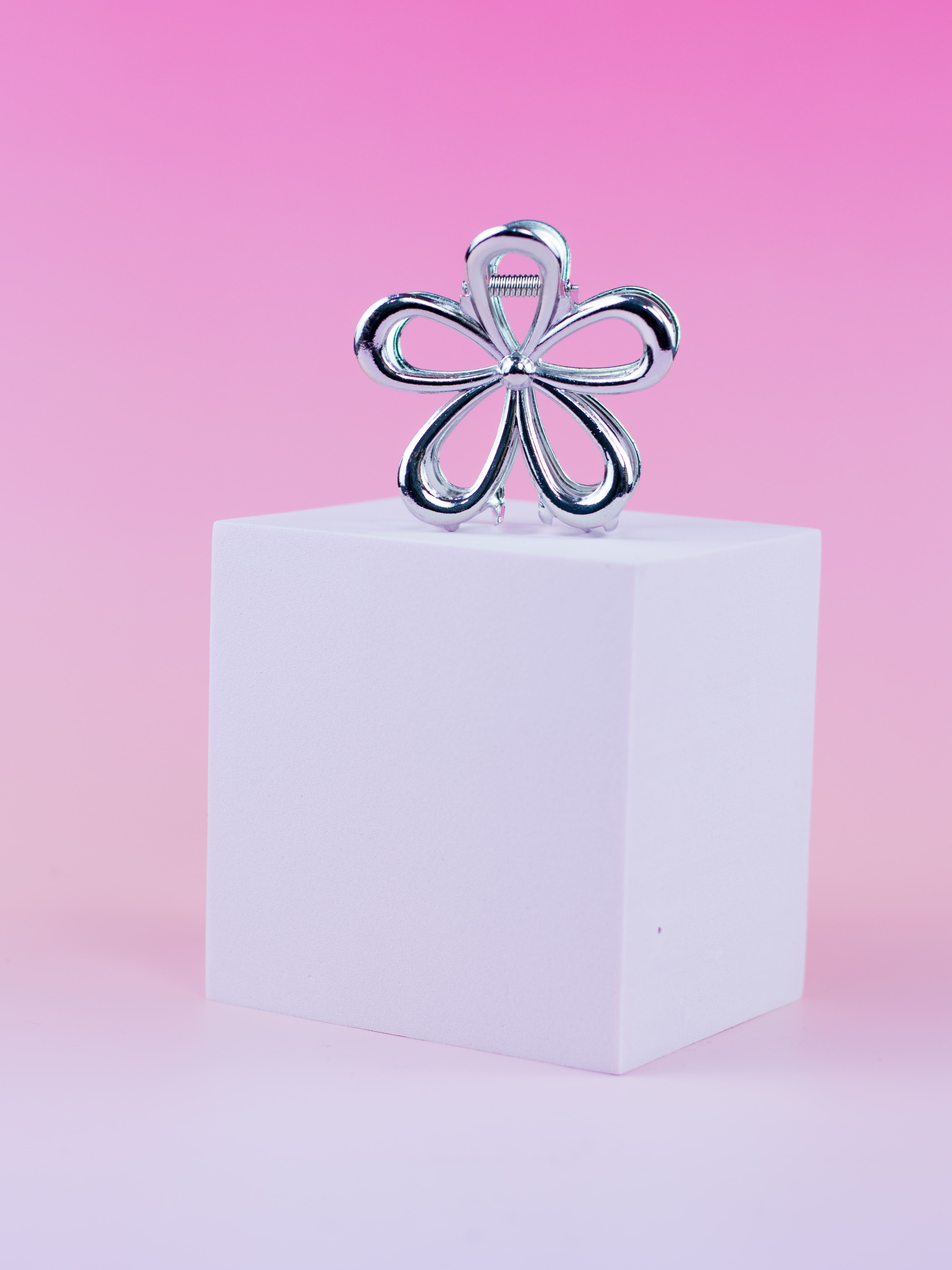 Piranha Flor de Metal Prata