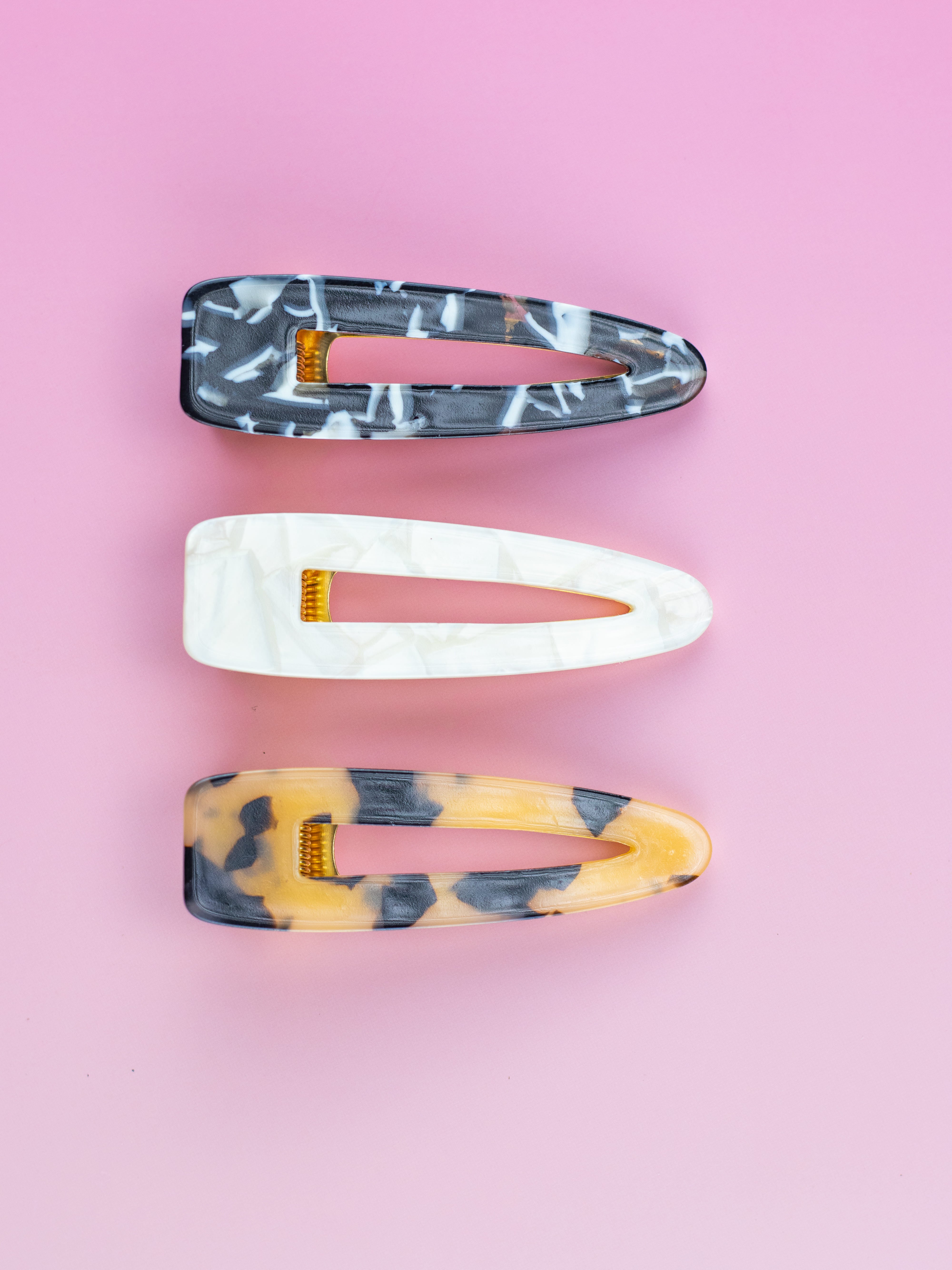 Trio de Presilha Acrílico Variado