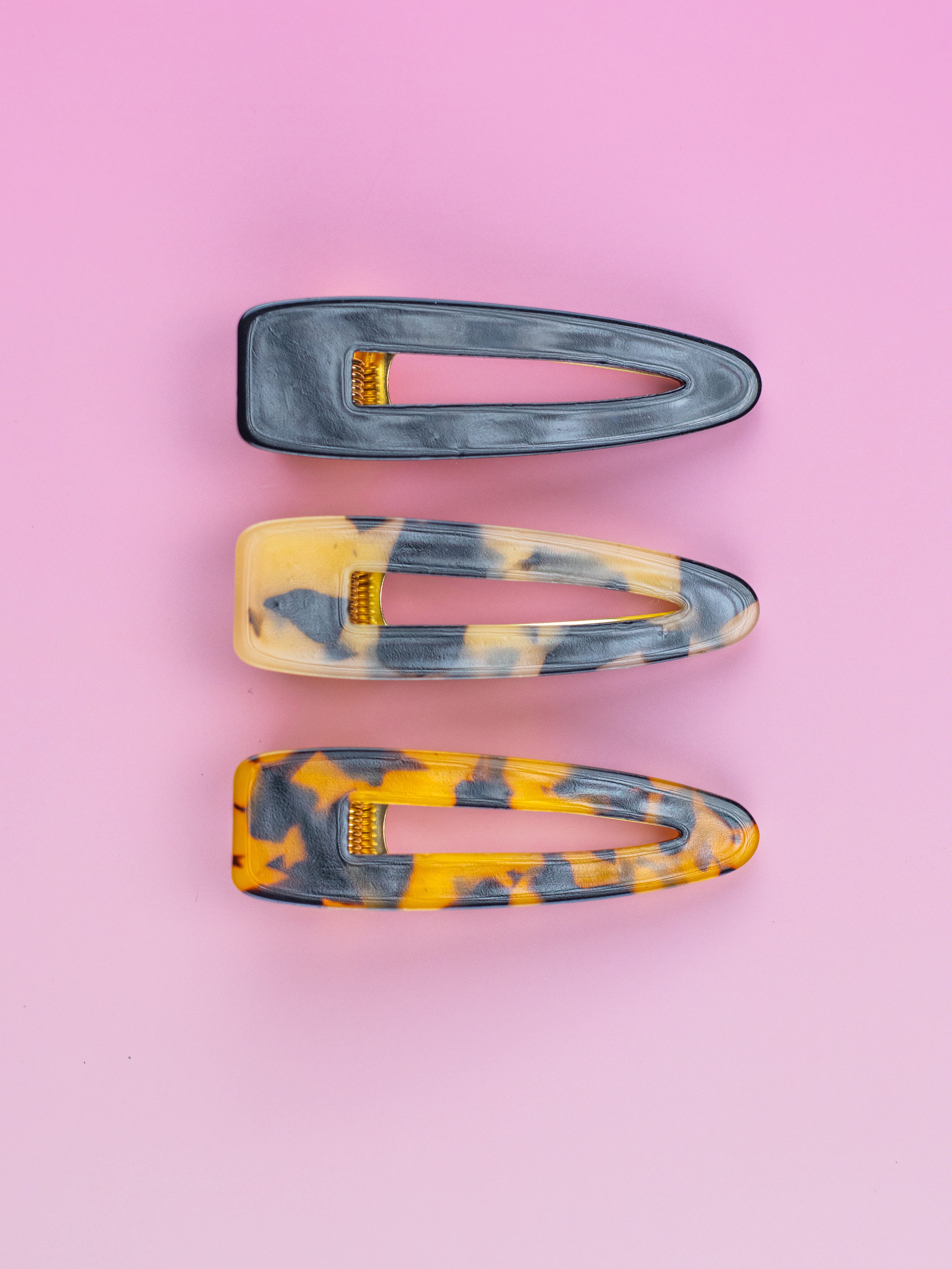 Trio de Presilha Acrílico Variado