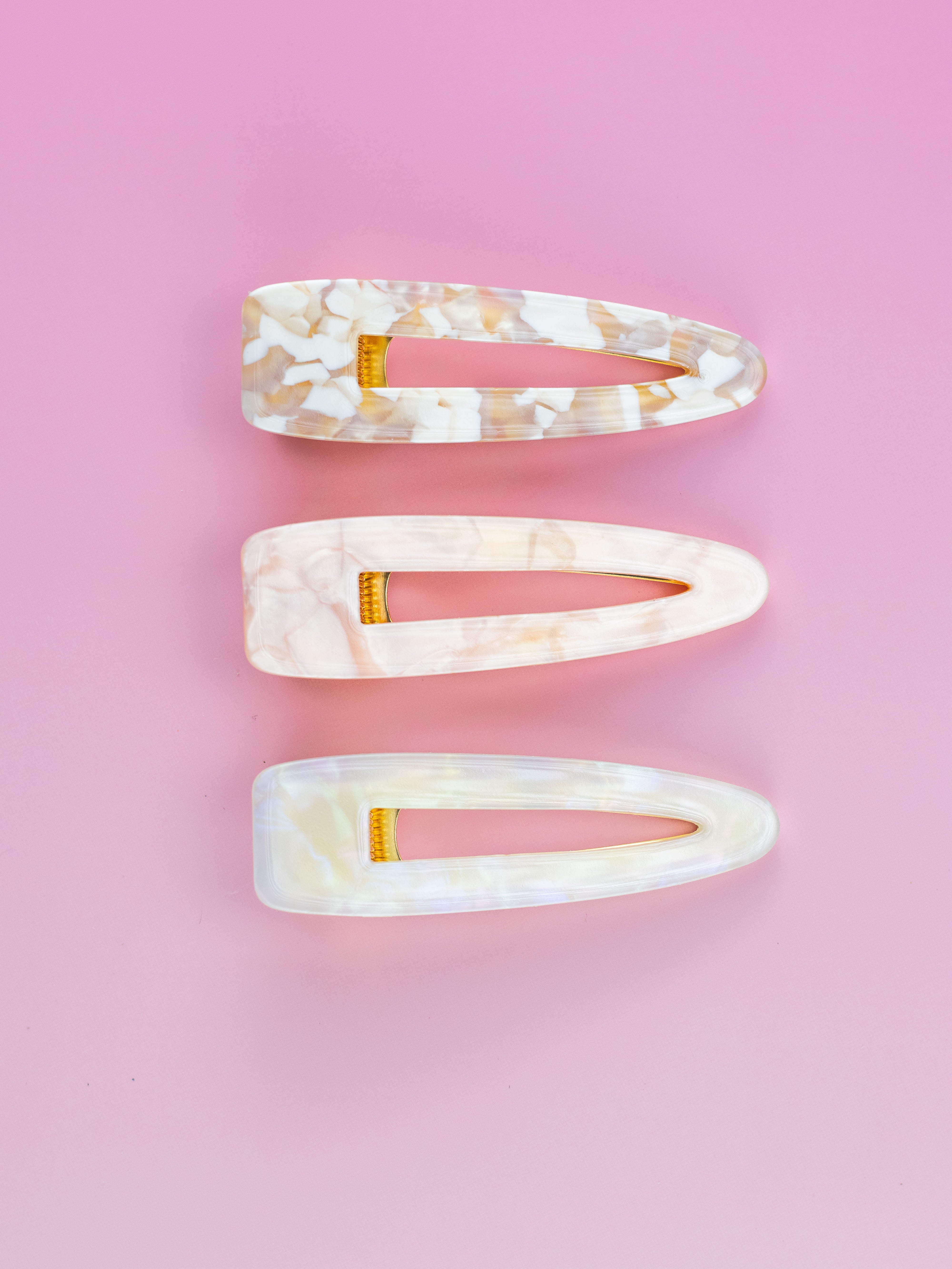 Trio de Presilha Acrílico Variado