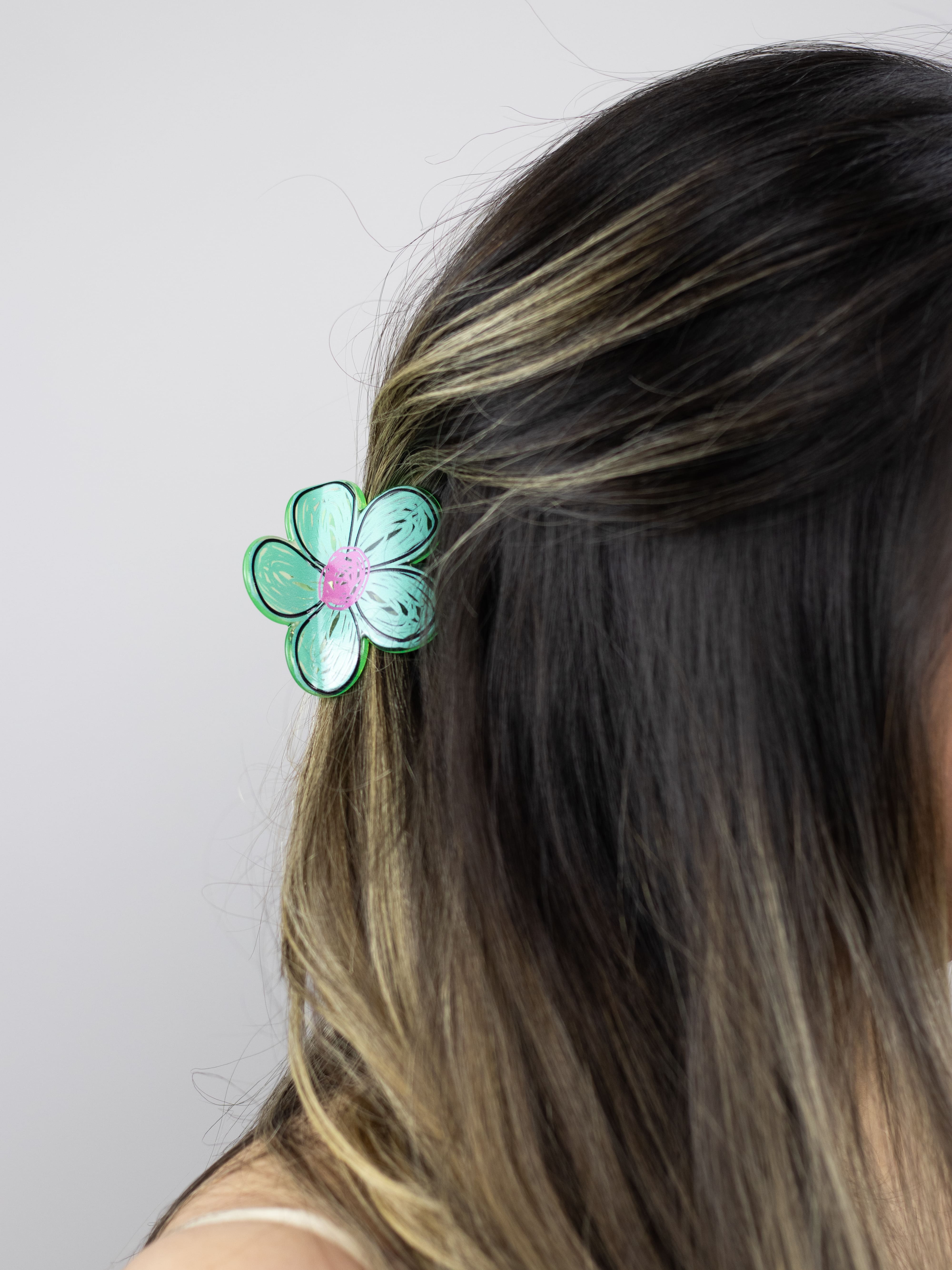 Piranha de Flor Acrílico Verde