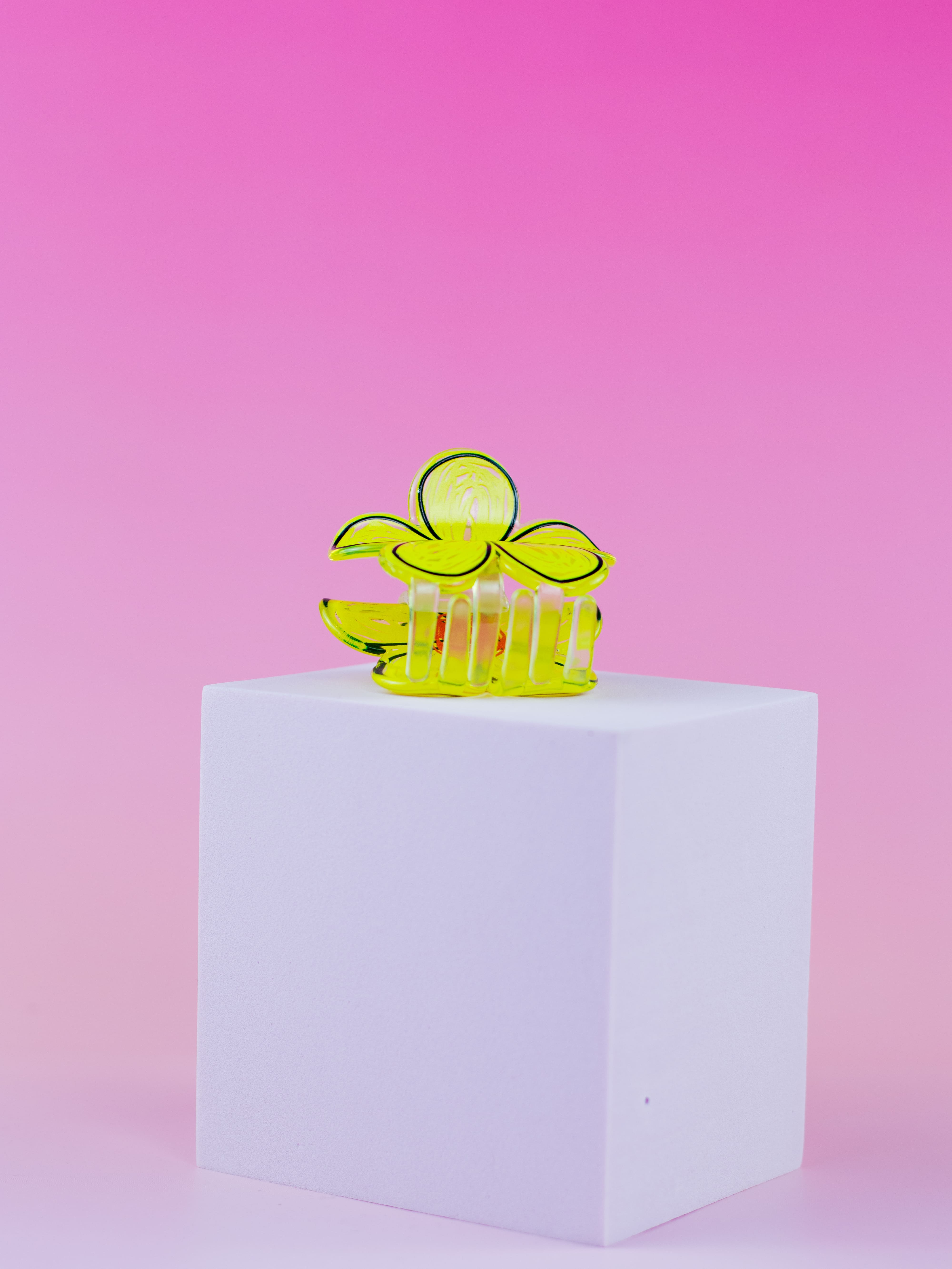 Piranha de Flor Acrílico Amarela