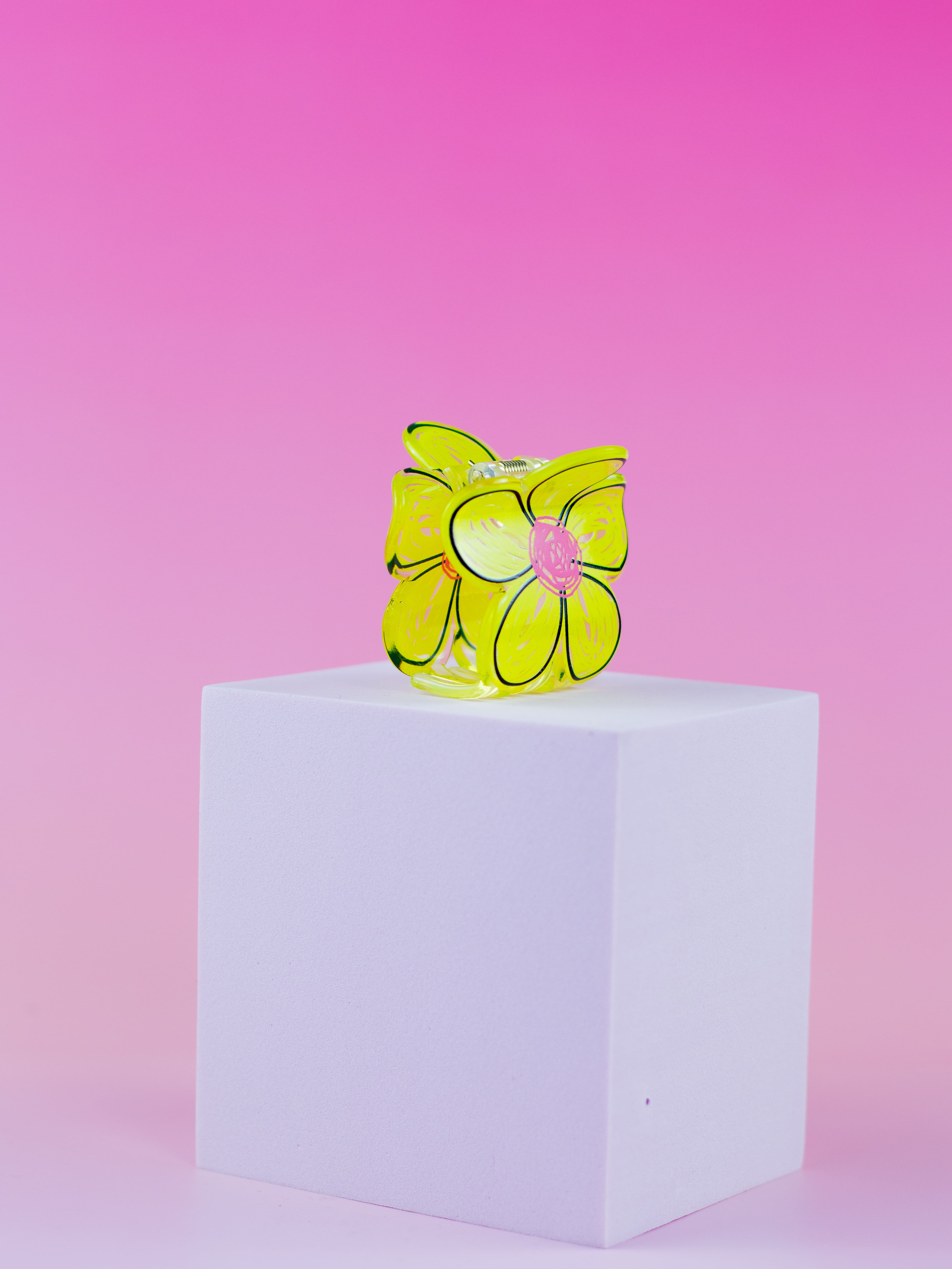 Piranha de Flor Acrílico Amarela