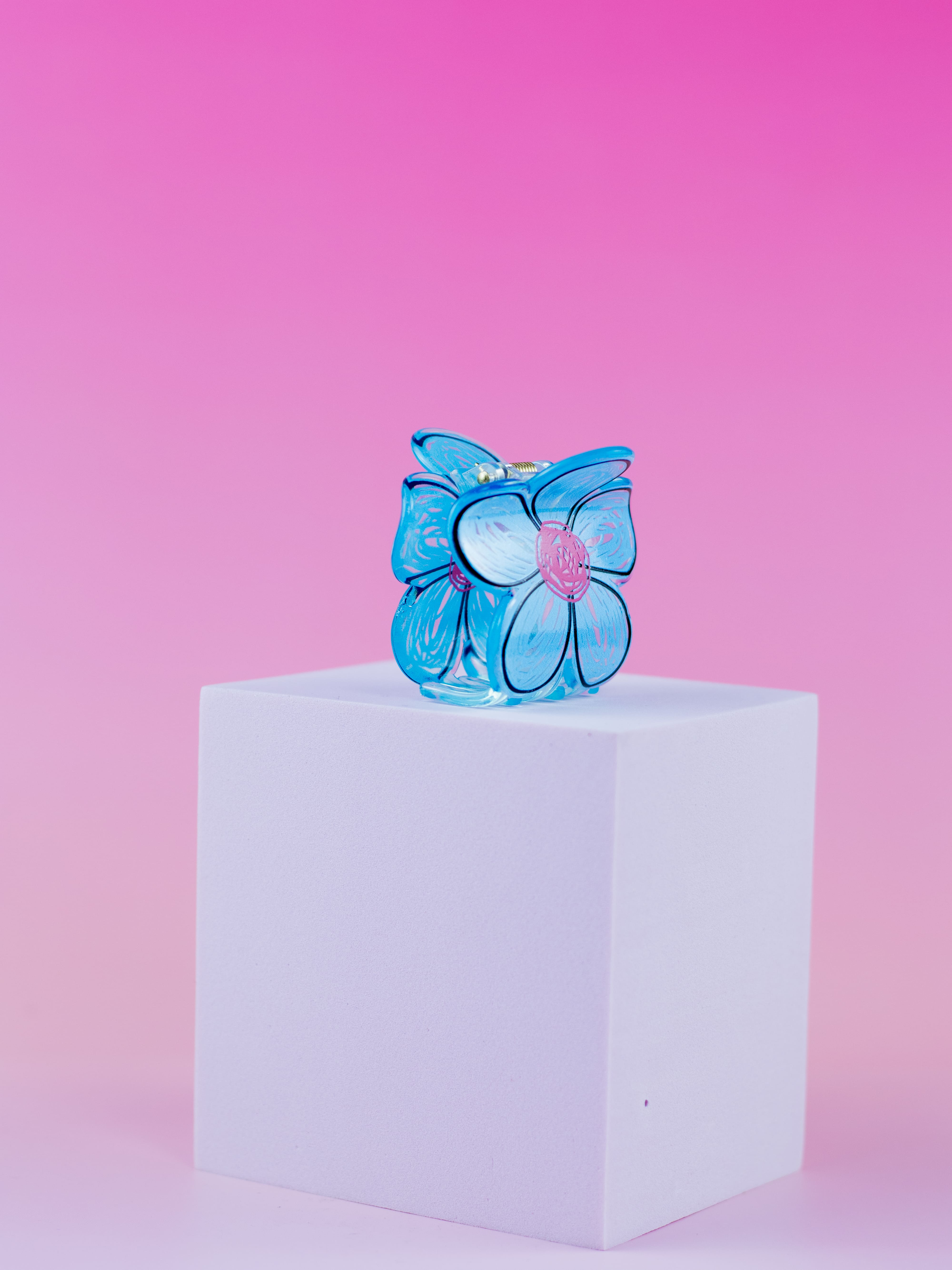 Piranha de Flor Acrílico Azul