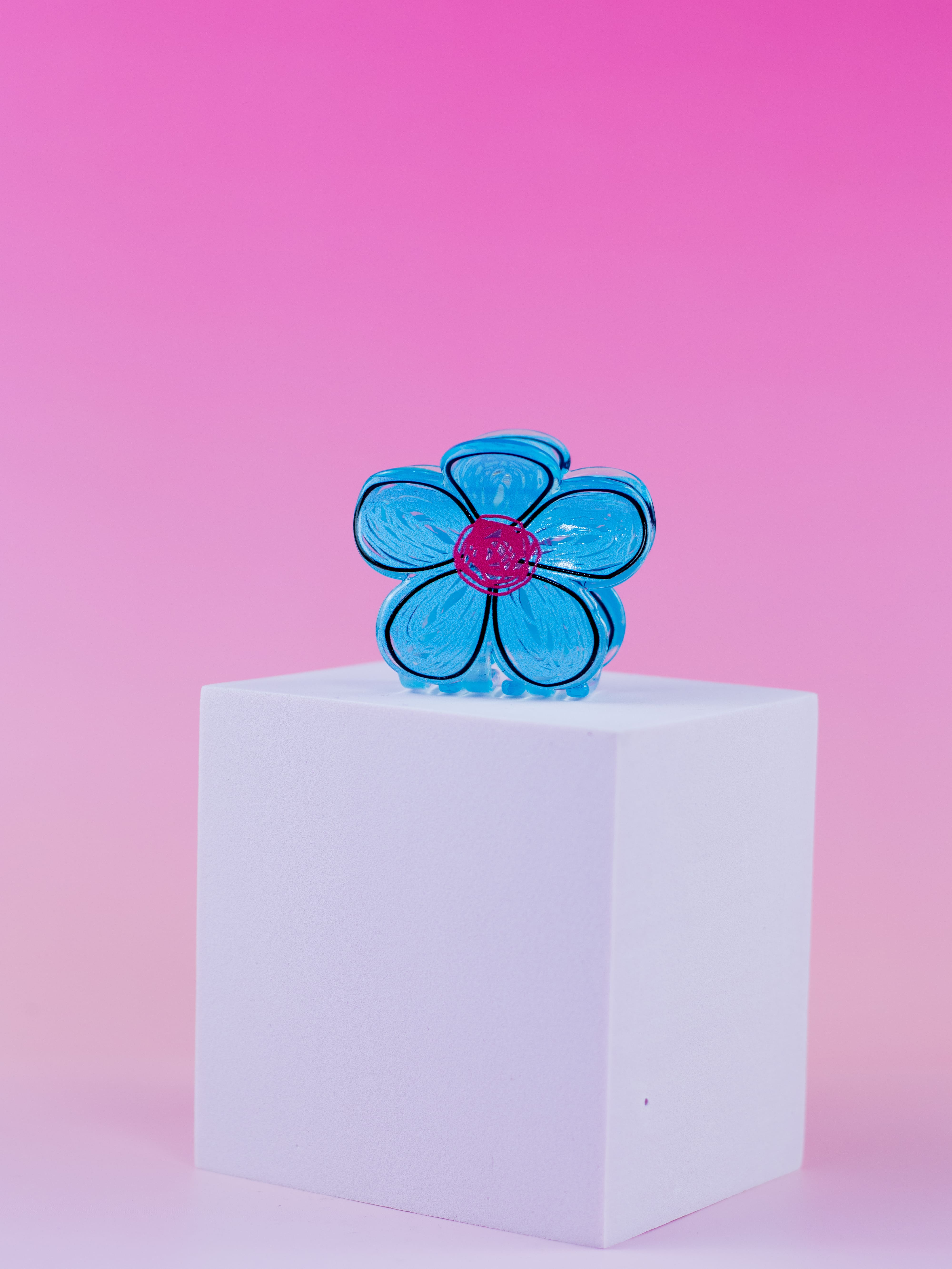 Piranha de Flor Acrílico Azul