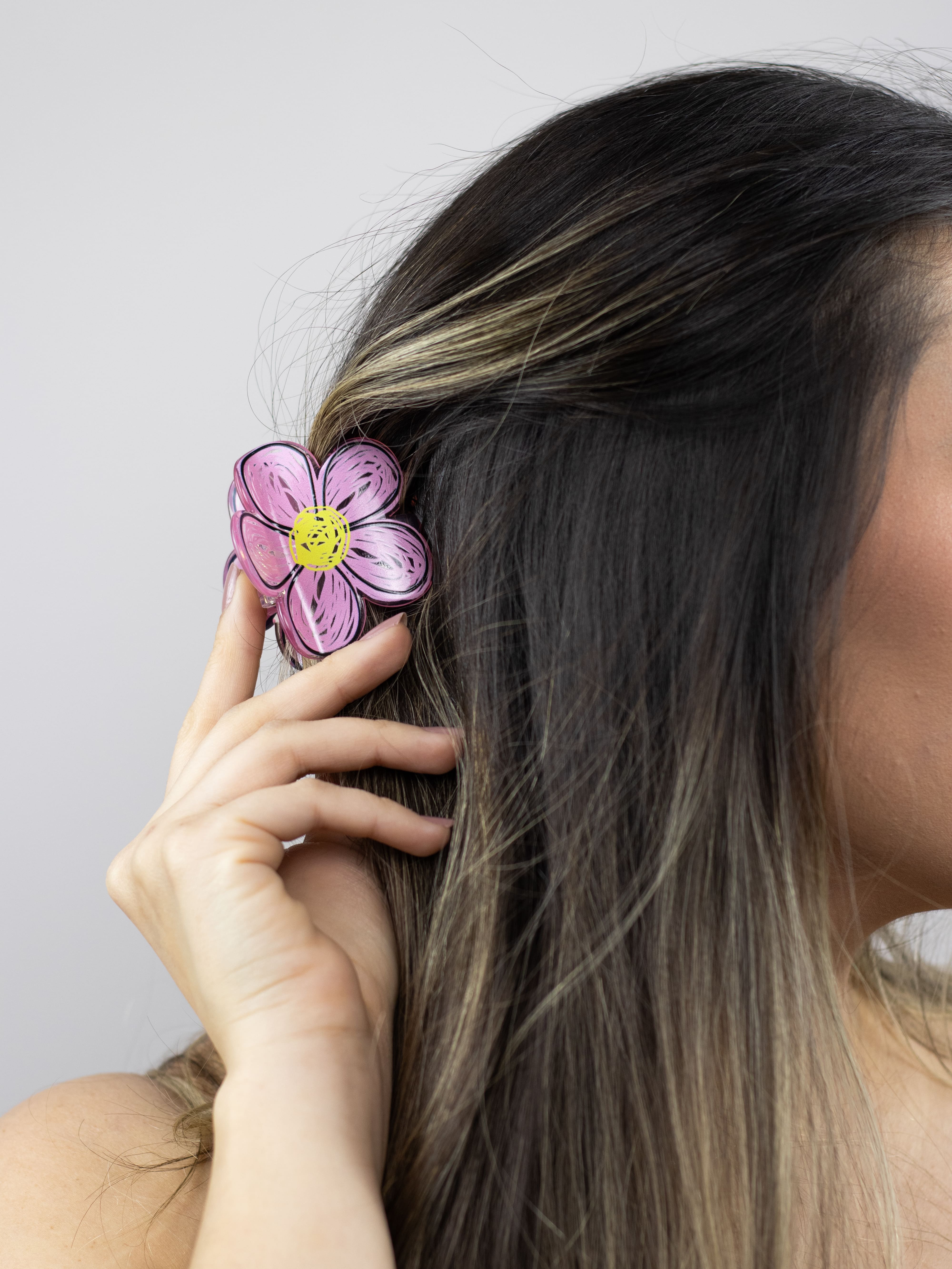 Piranha de Flor Acrílico Rosa