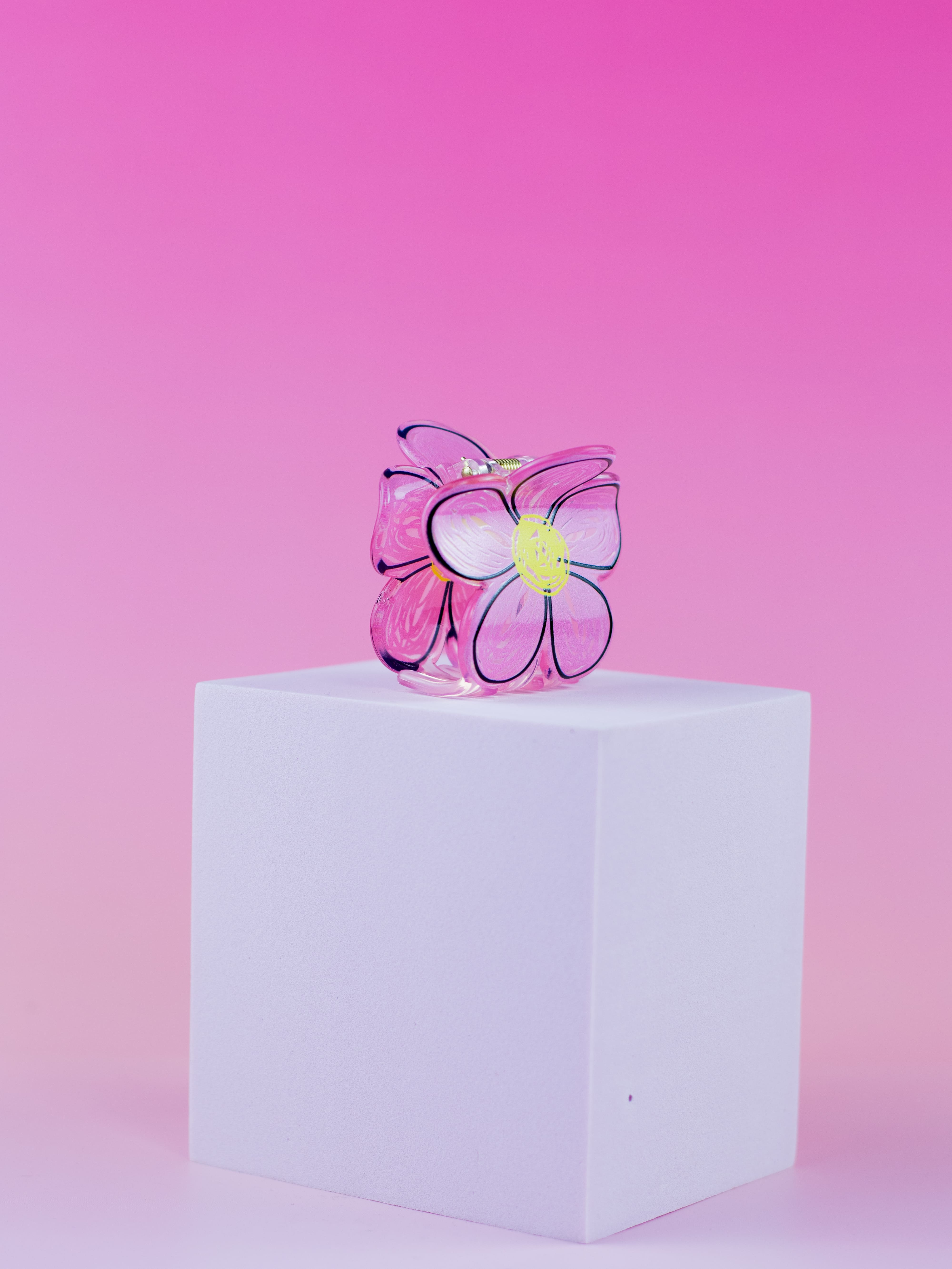 Piranha de Flor Acrílico Rosa