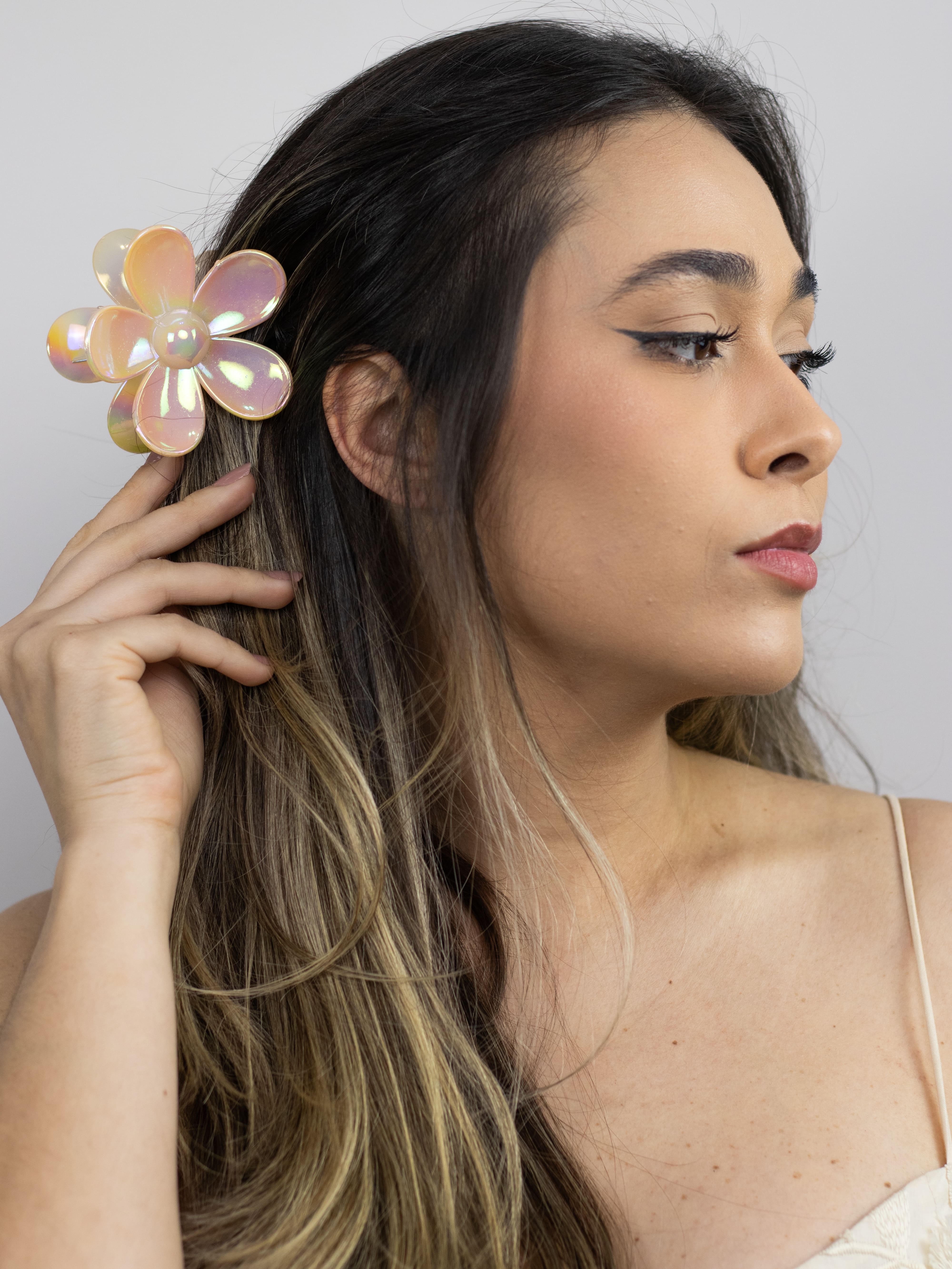 Piranha de Flor Margarida Creme