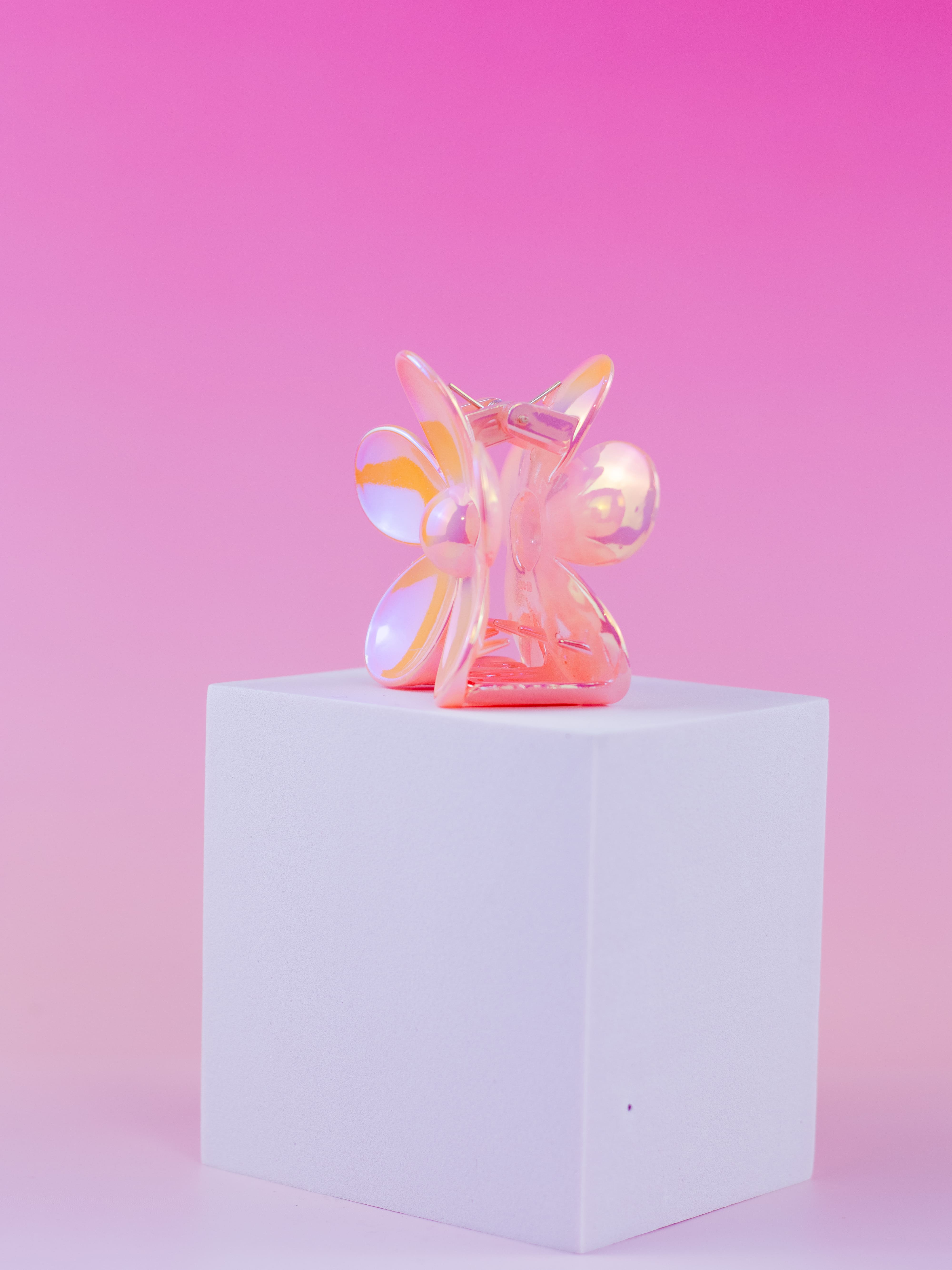 Piranha de Flor Margarida Rosa Claro