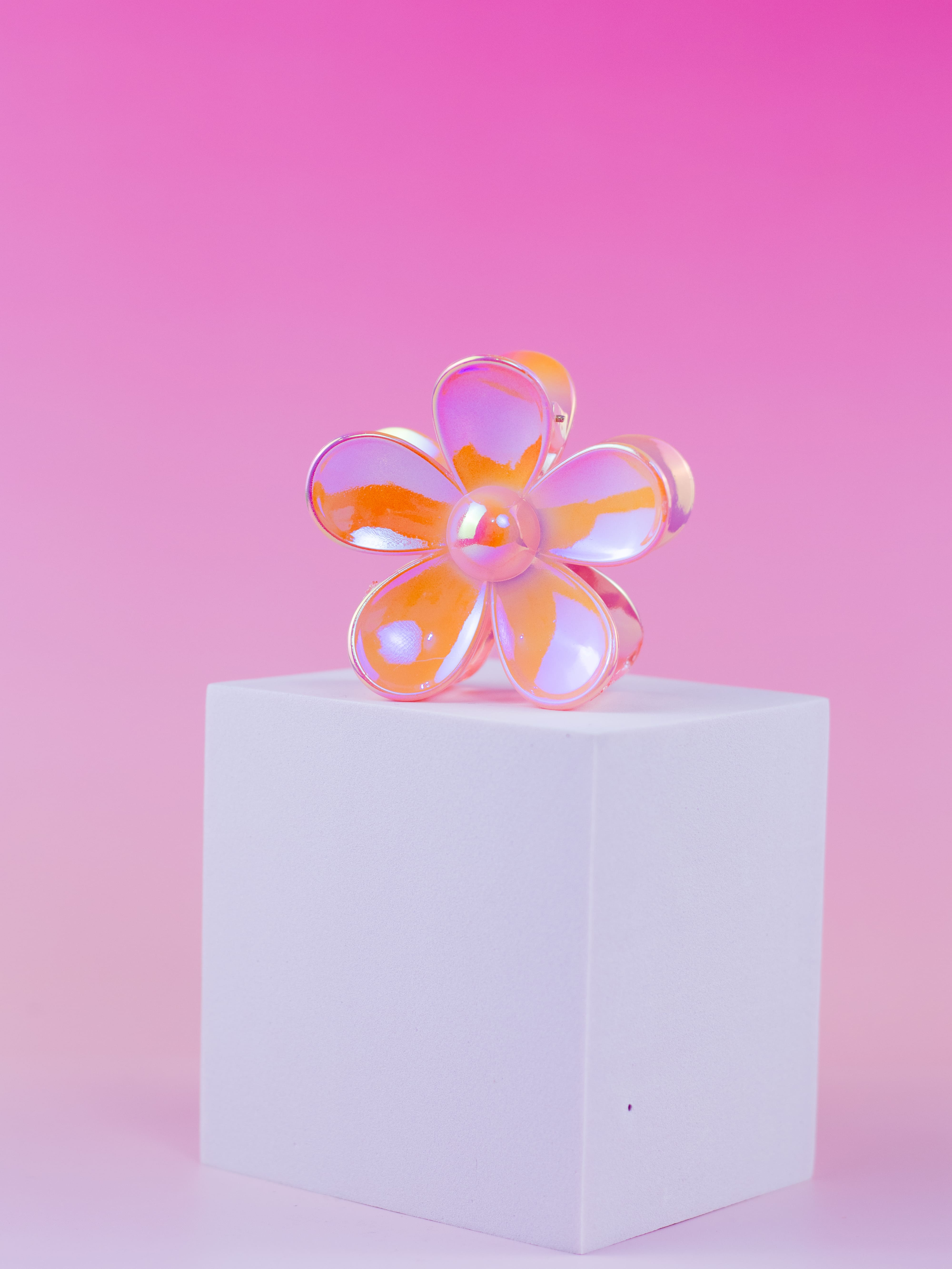 Piranha de Flor Margarida Rosa Claro