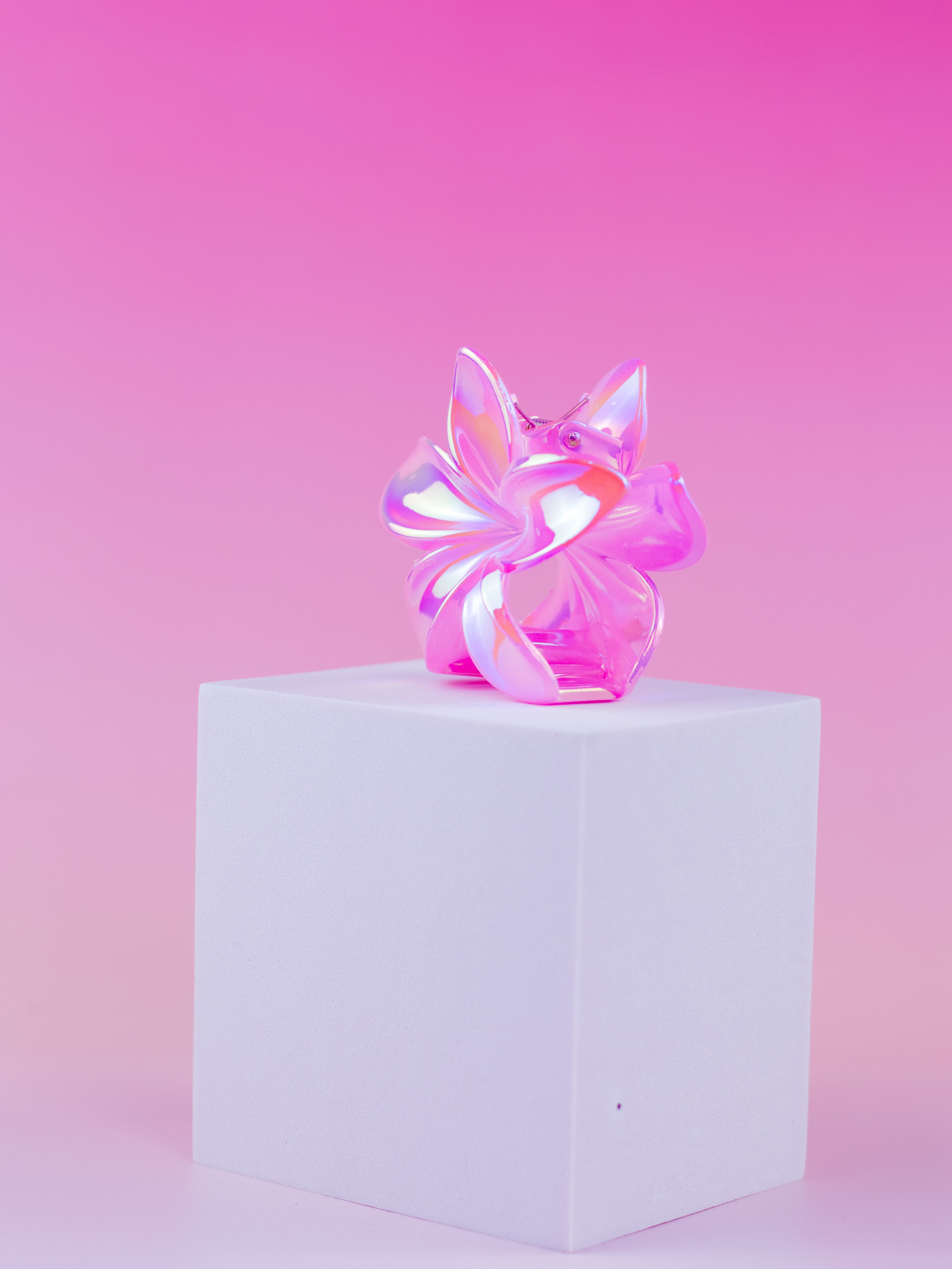 Piranha de Flor Holográfica Rosa