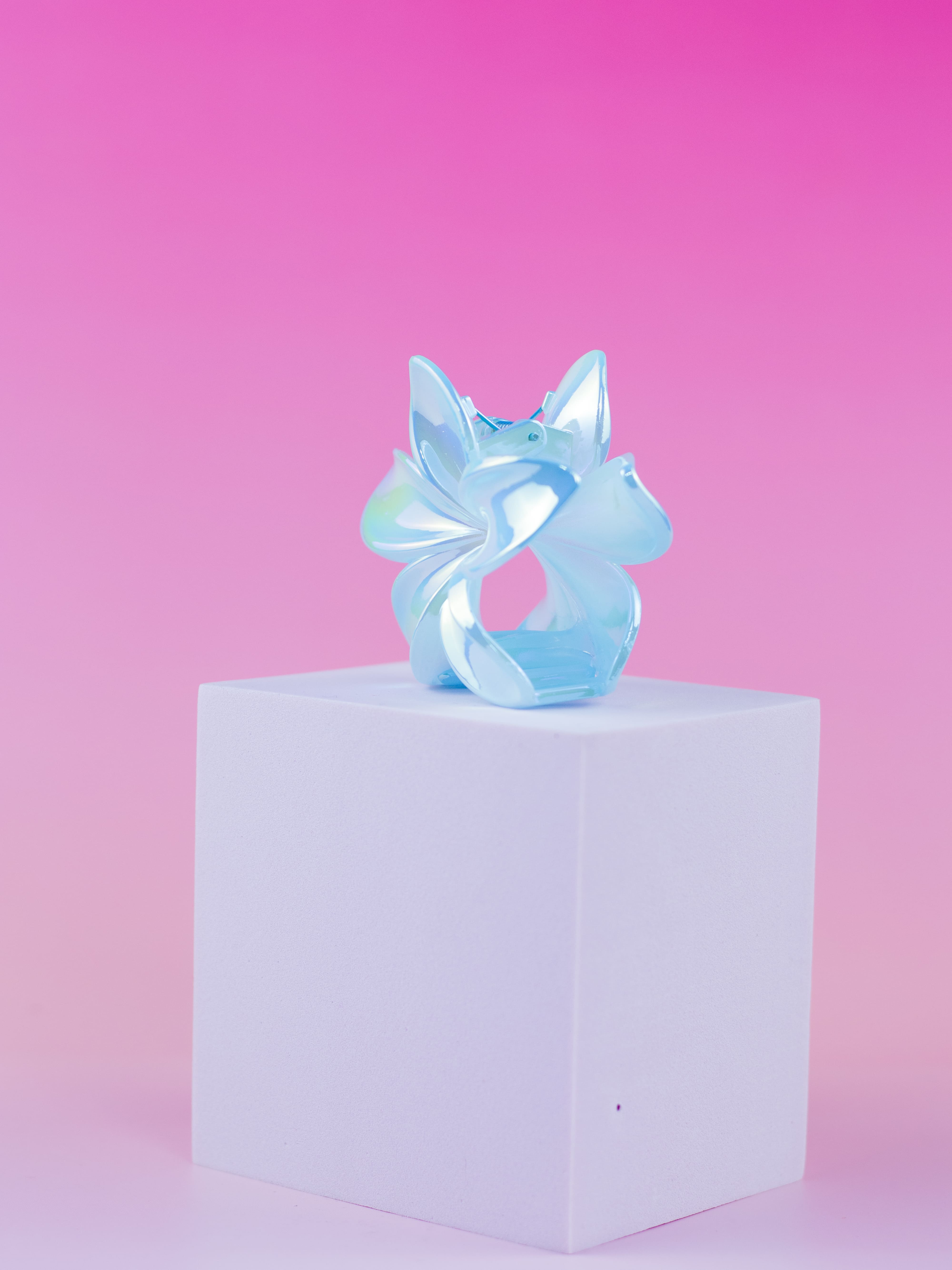 Piranha de Flor Holográfica Azul