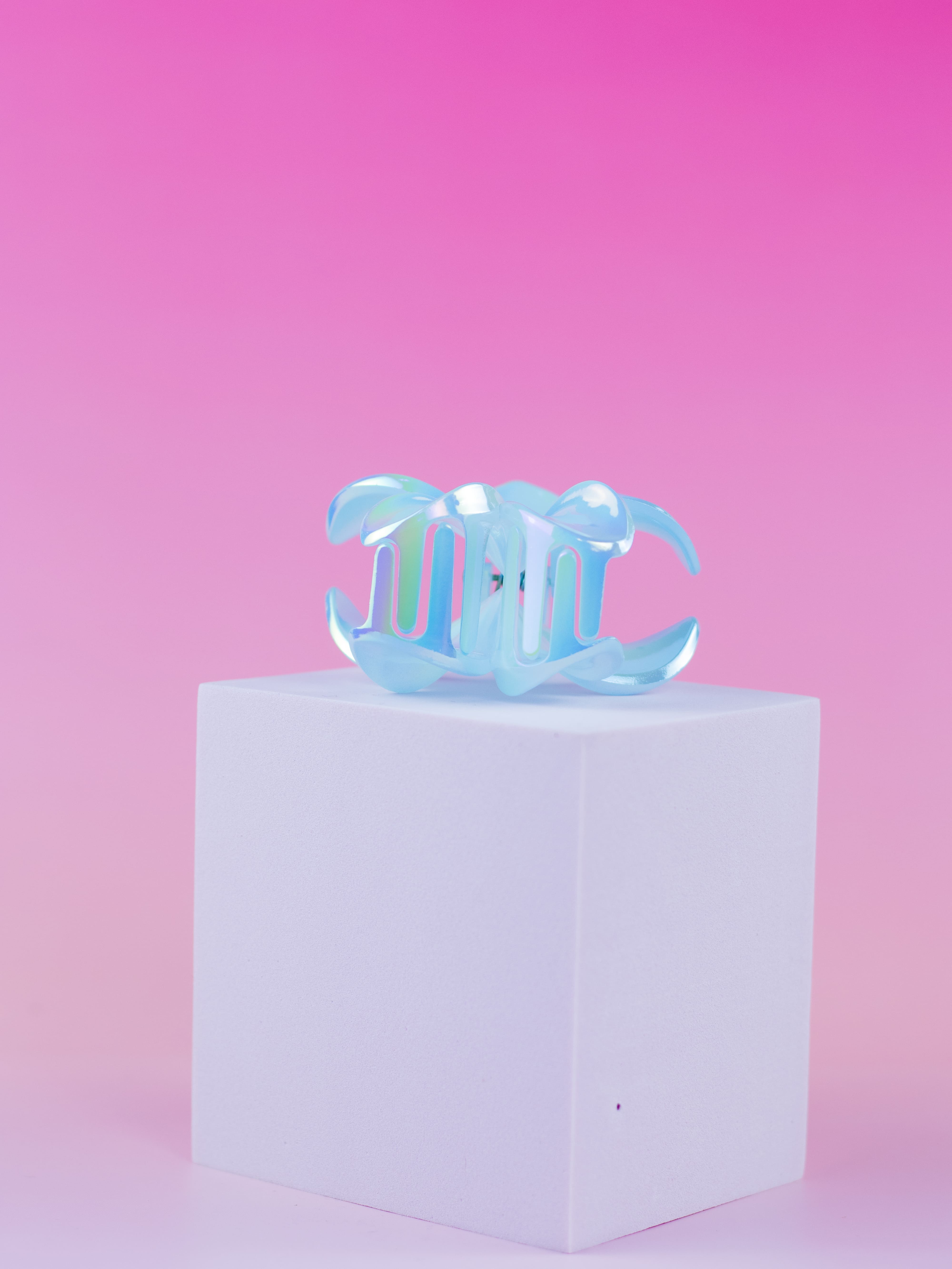 Piranha de Flor Holográfica Azul