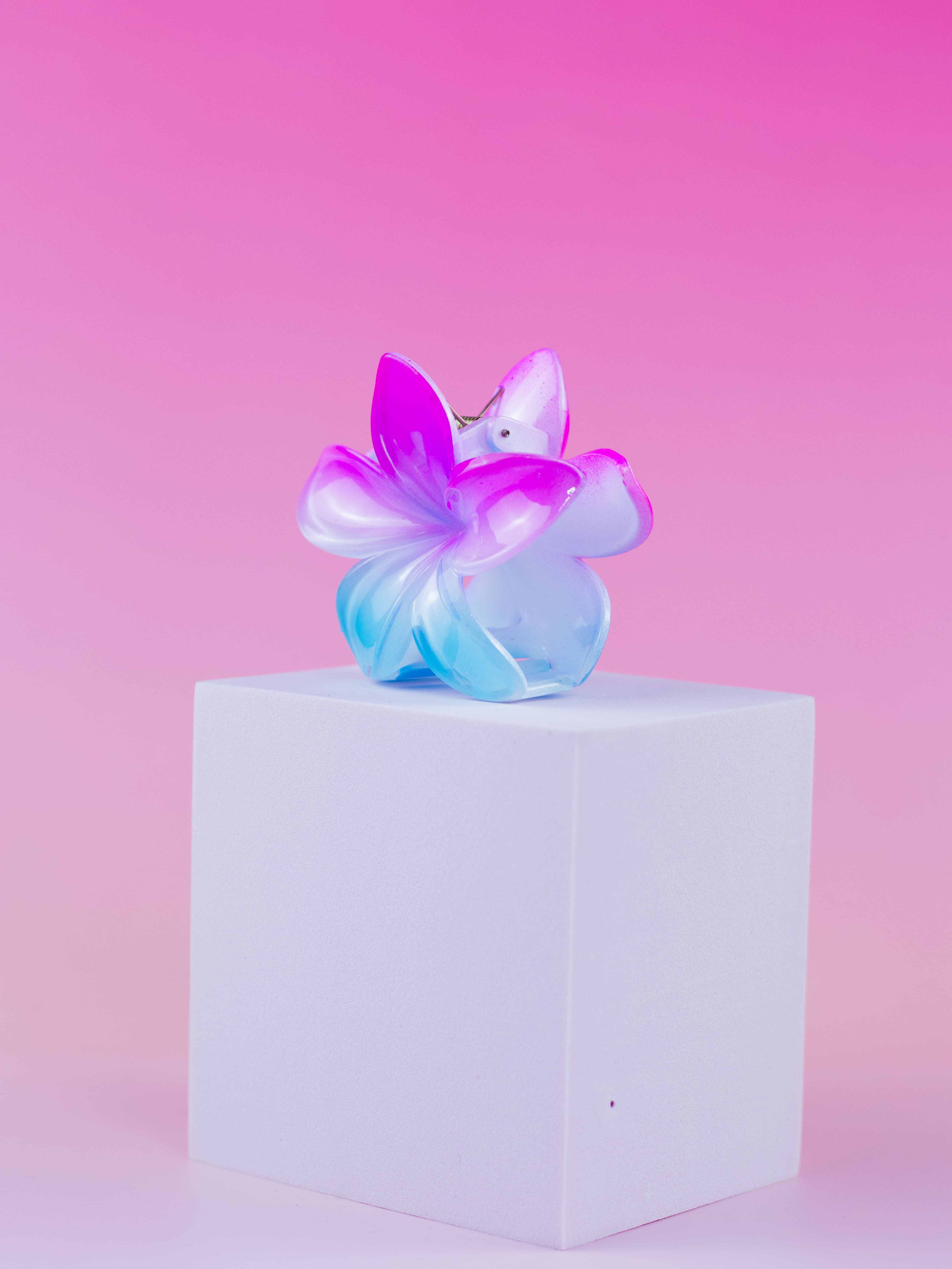 Piranha de Flor Degradê Roxo e Azul