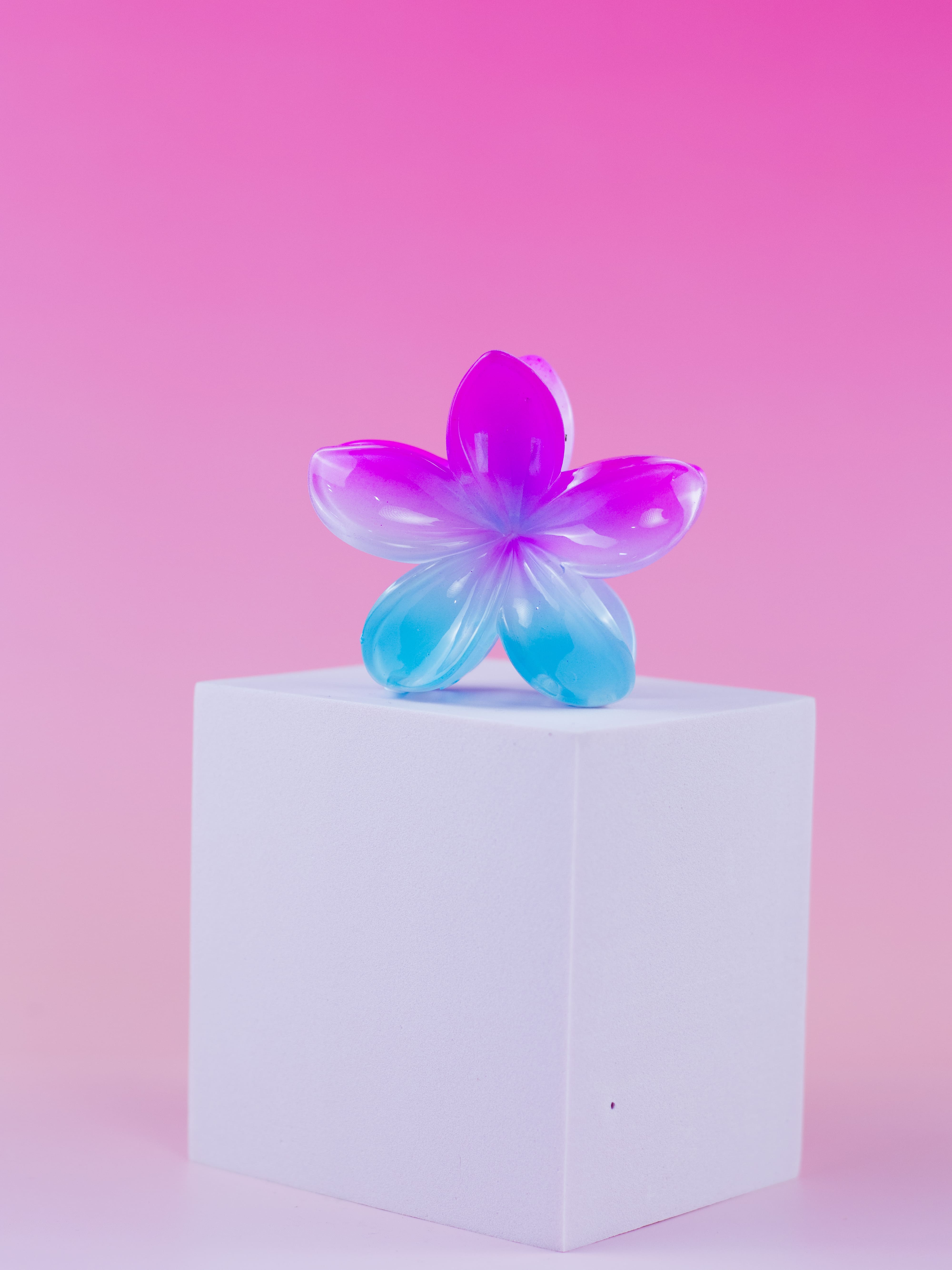 Piranha de Flor Degradê Roxo e Azul