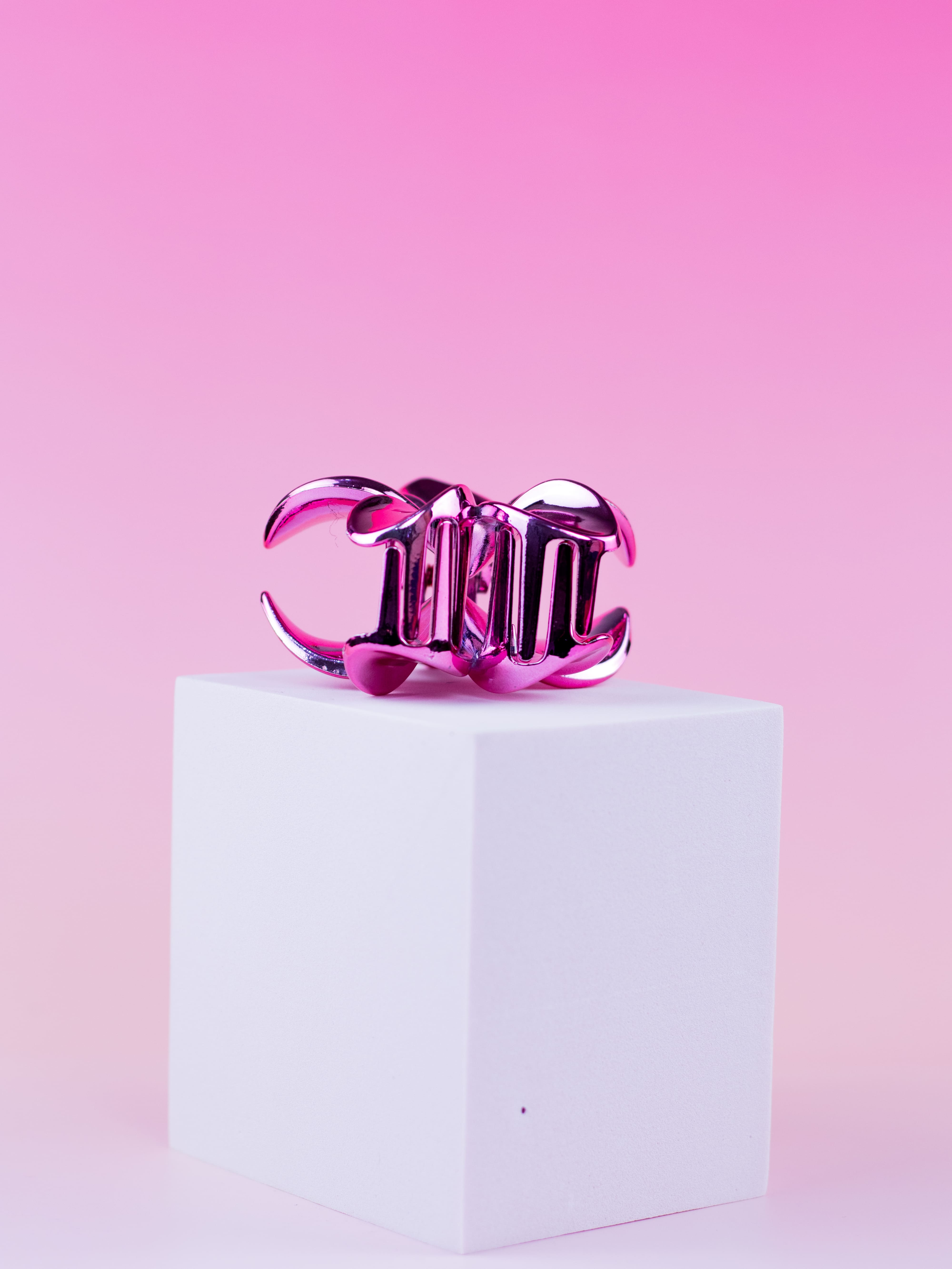 Piranha de Flor Metalizada Rosa