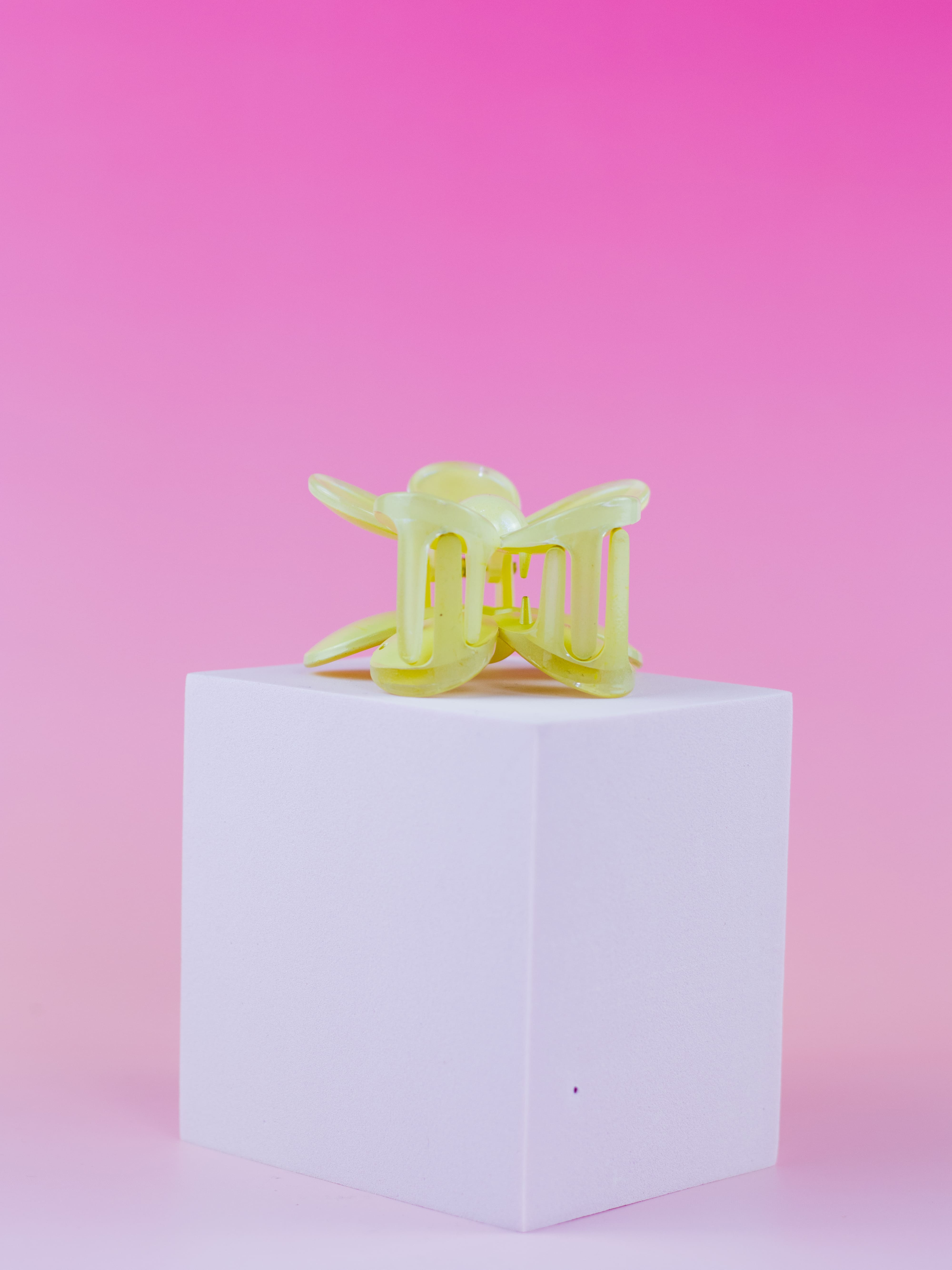 Piranha de Flor Margarida com Brilho Amarelo