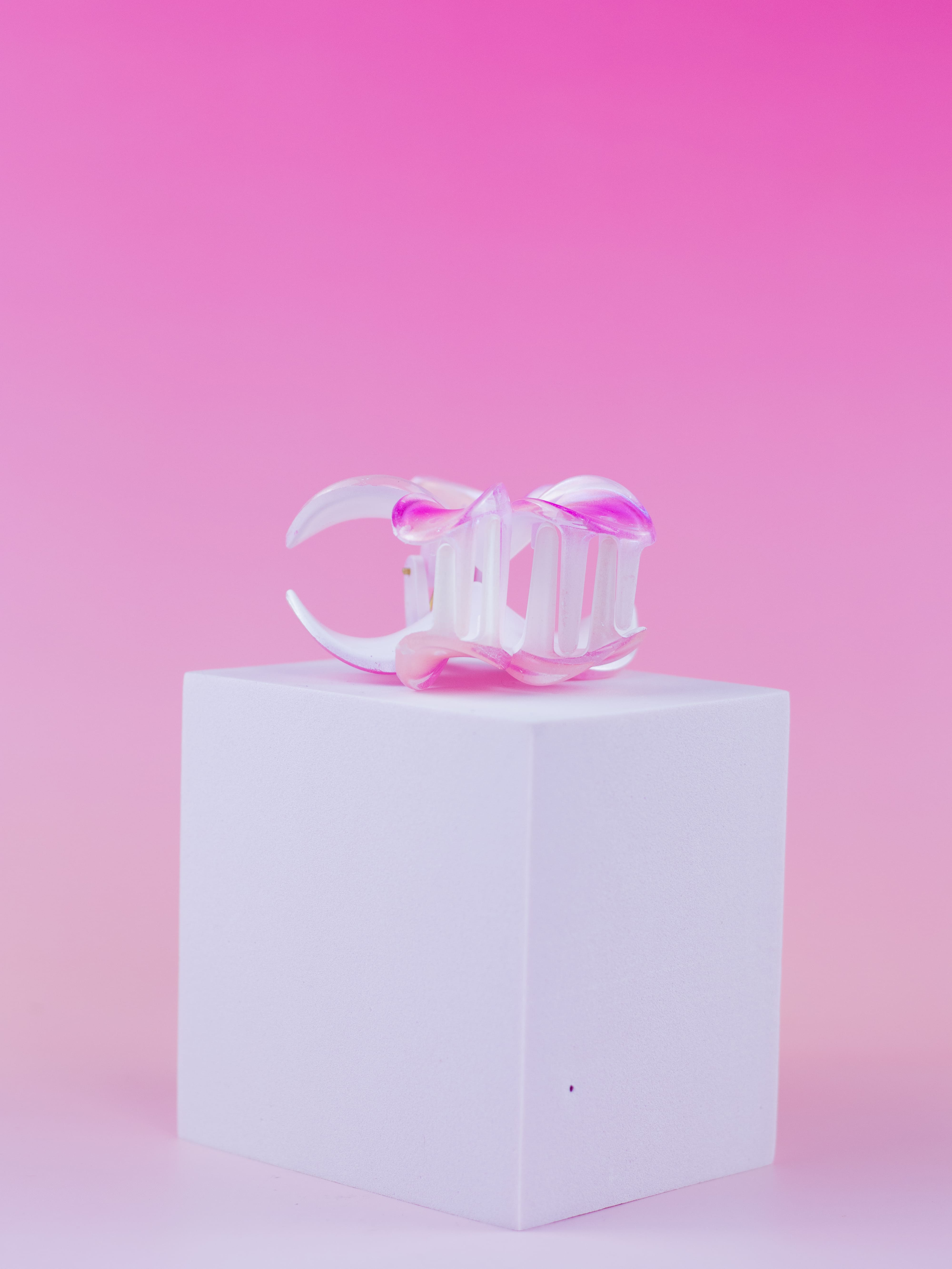 Piranha de Flor de Brilho Tons de Rosa