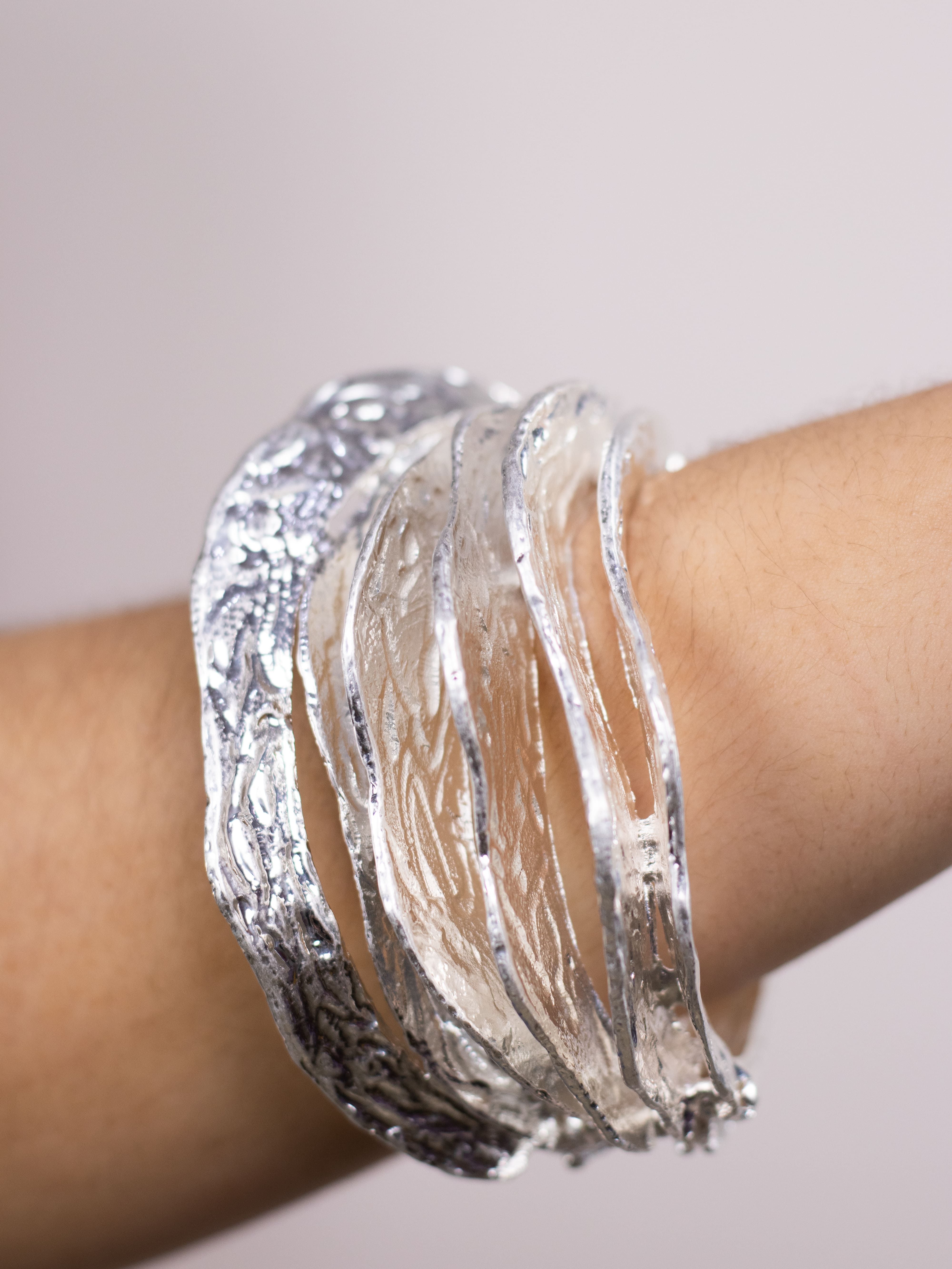 Bracelete Medieval Ondulado Prata
