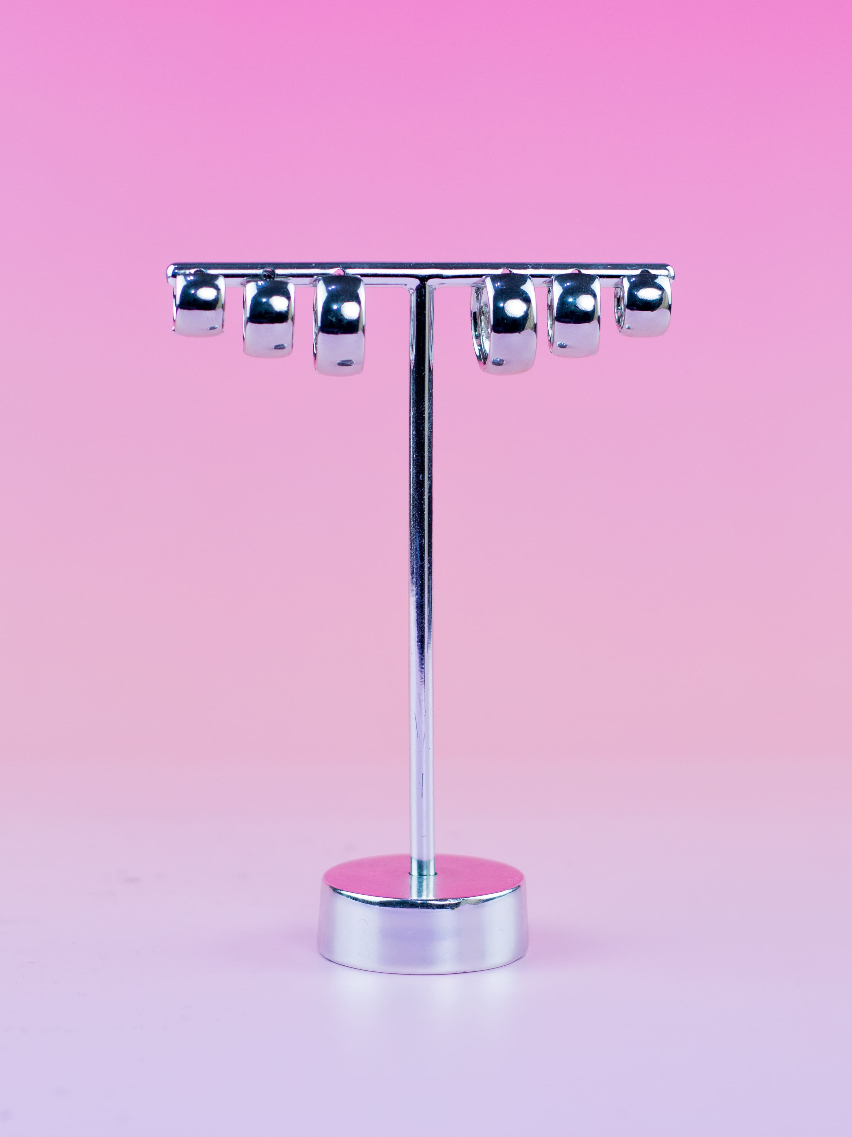 Brinco Trio Argolinha Lisa Prata Média