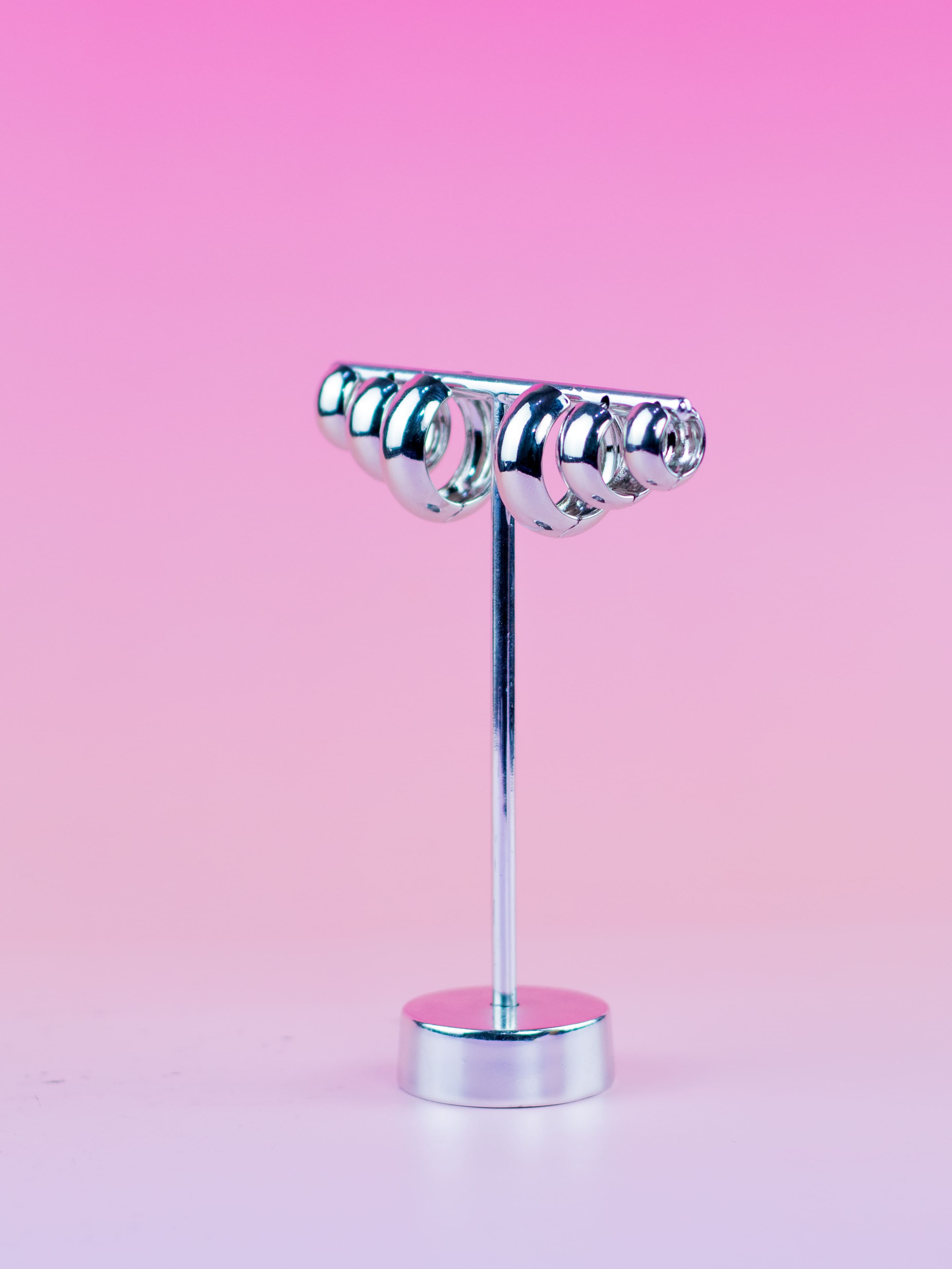 Brinco Trio Argolinha Lisa Prata G