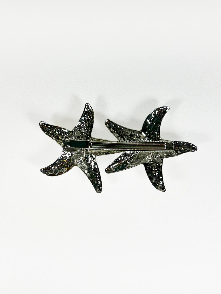 Kit de Presilhas Prata em Formato de Estrela do Mar