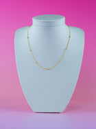 Choker de Metal com Esfera Banhada a Ouro 18k