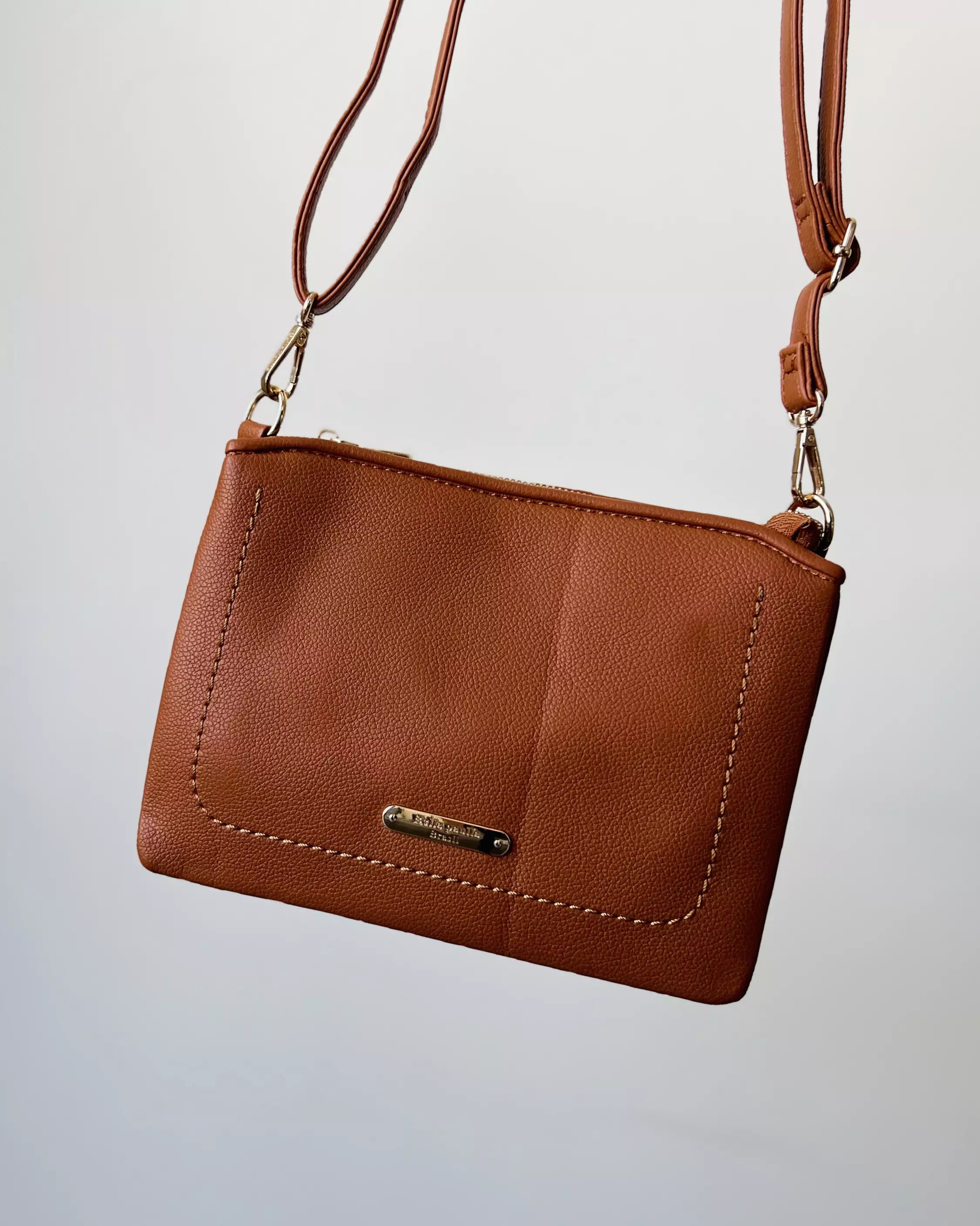 Bolsa Transversal Média com Bolso Frontal