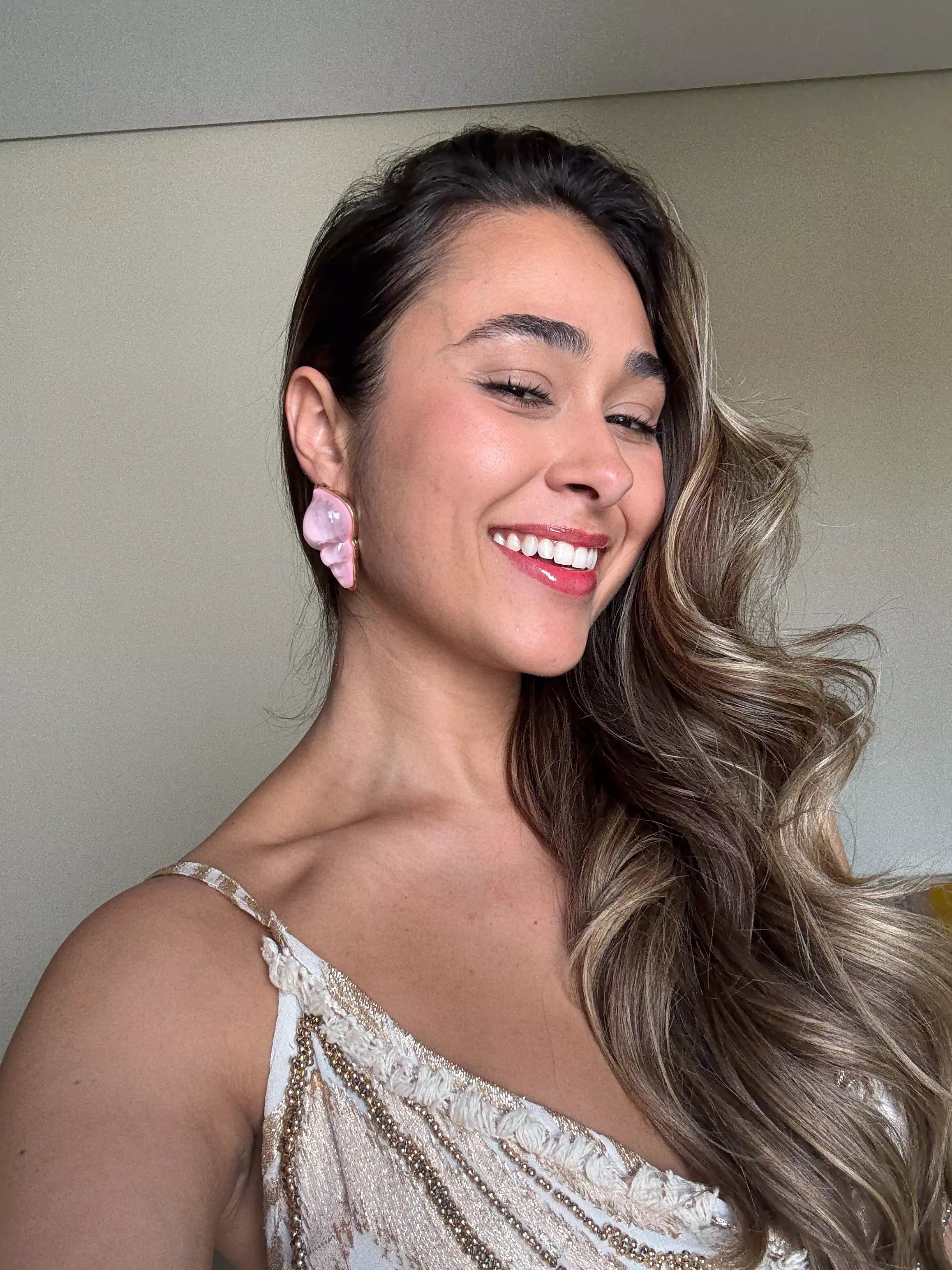 Brinco Concha Colorido